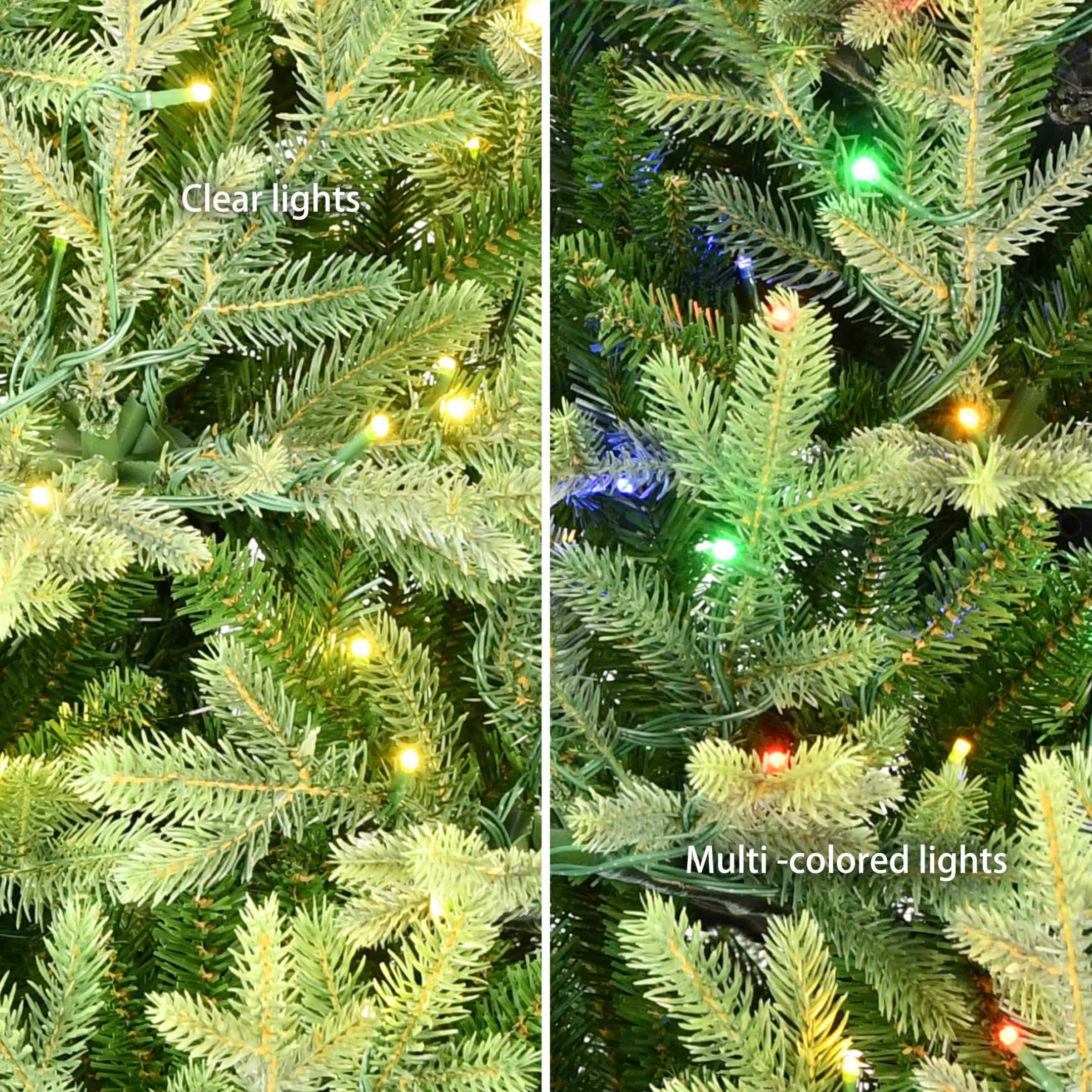 7.5ft. Pre-Lit Miracle Shape&#x2122; Alberta Spruce Artificial Christmas Tree, Dual-Color LED Lights