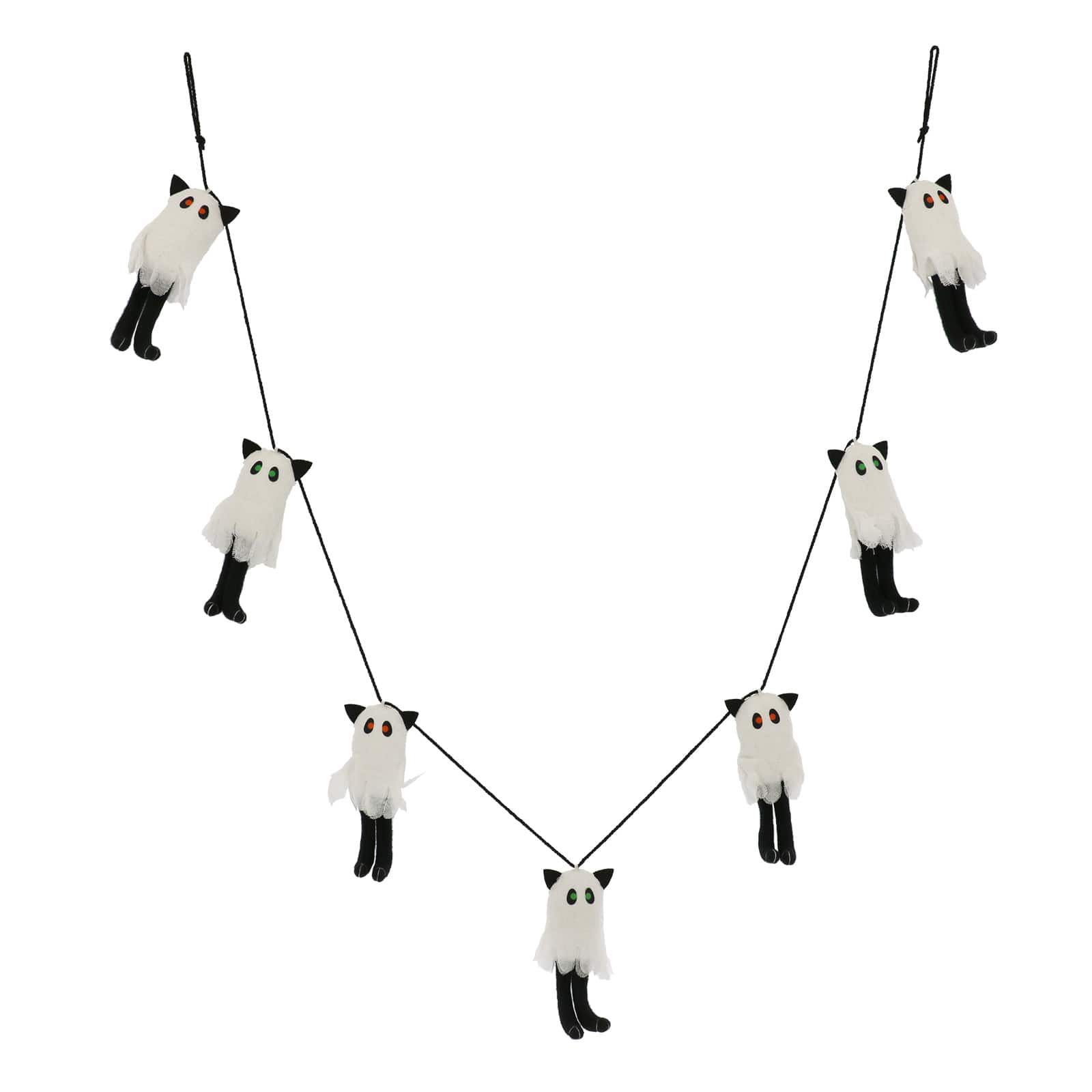 6ft. White Ghost Cat Garland by Ashland®