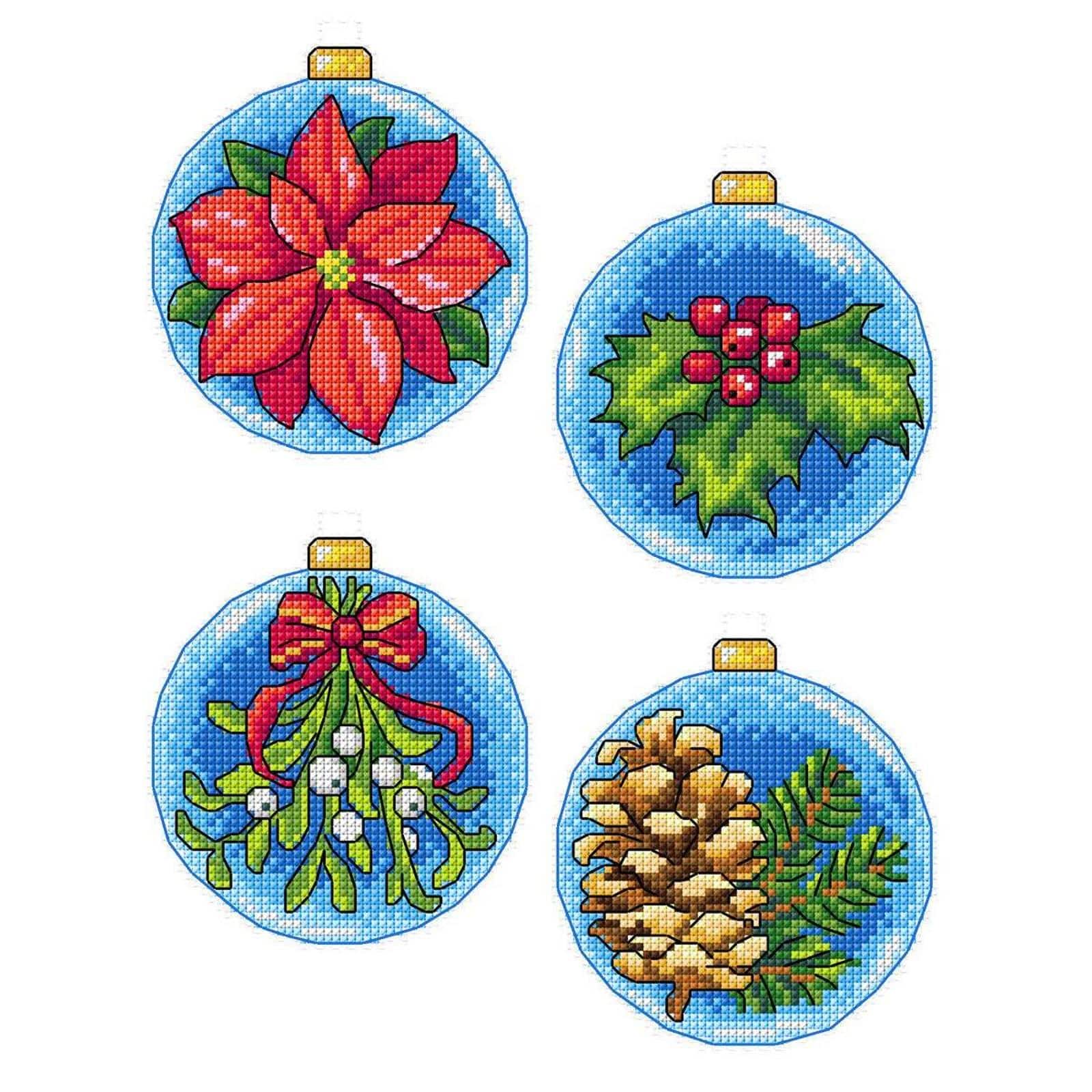 Crafting Spark Christmas Baubles Counted Cross Stitch Kit