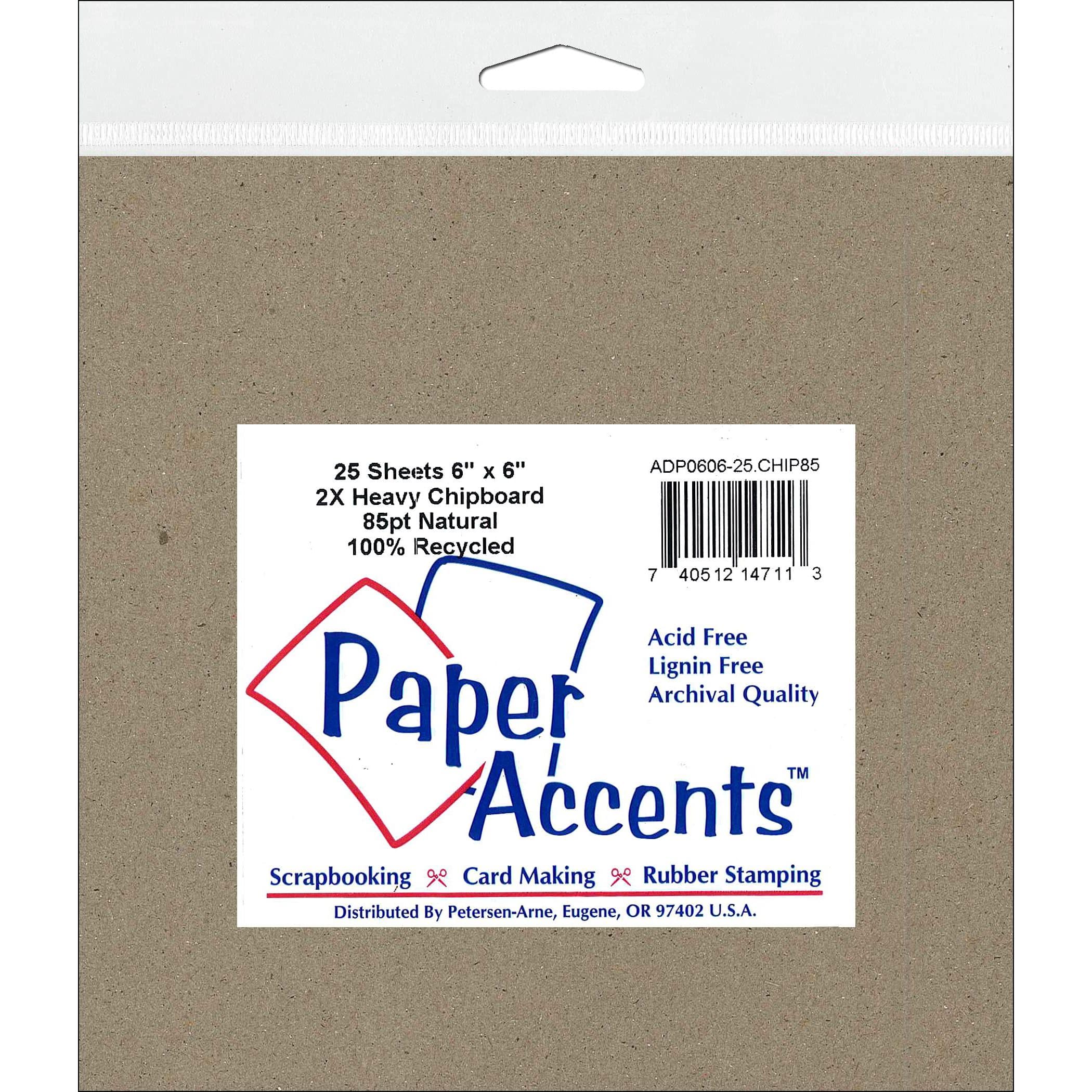 PA Paper&#x2122; Accents Natural 6&#x22; x 6&#x22; 85pt. Chipboard, 25 Sheets