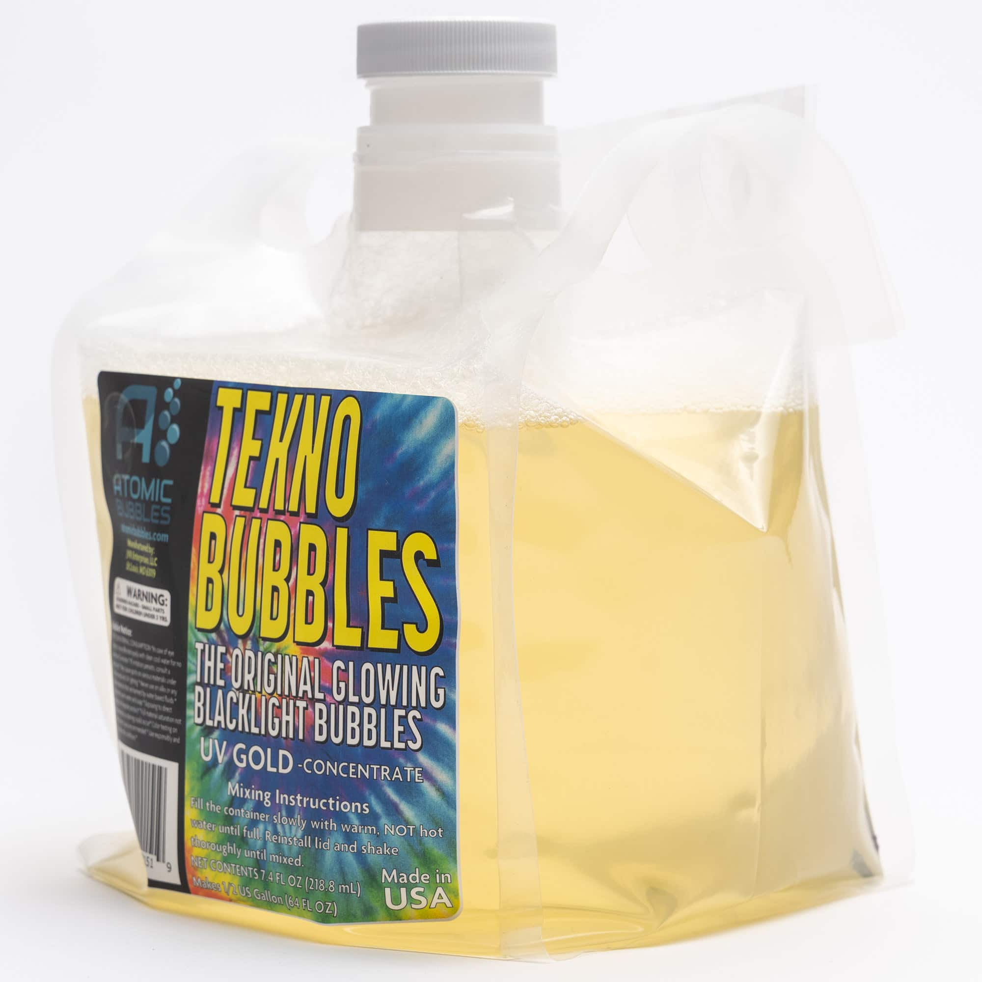 Atomic Bubbles 64oz. Gold Tekno Bubbles Smart Pouch Refill