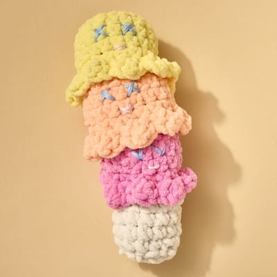 Loops & Threads® Posh Purl™ Crochet Ice Cream Cone Amigurumi