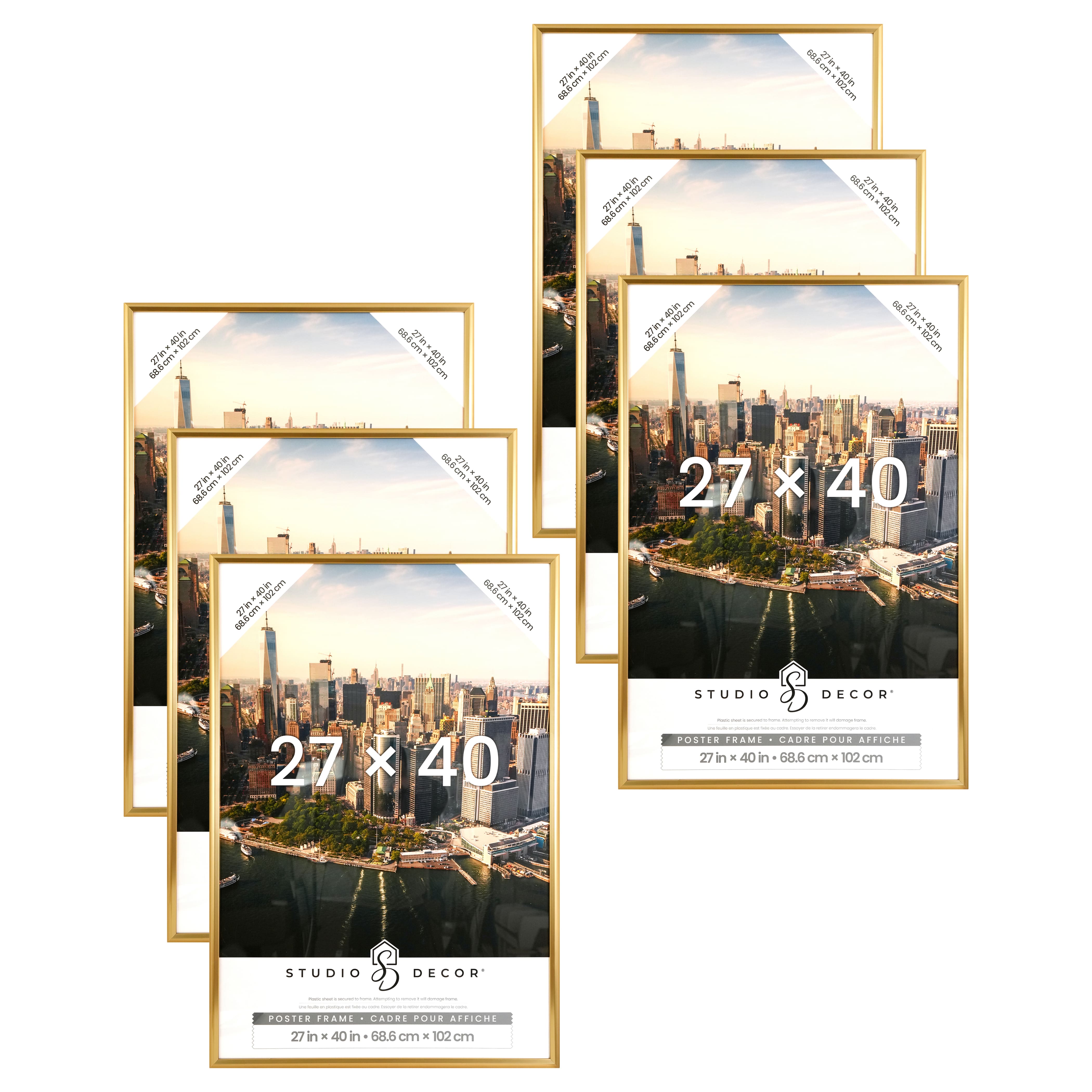 6 Pack: Gold Poster Frame by Studio D&#xE9;cor&#xAE;