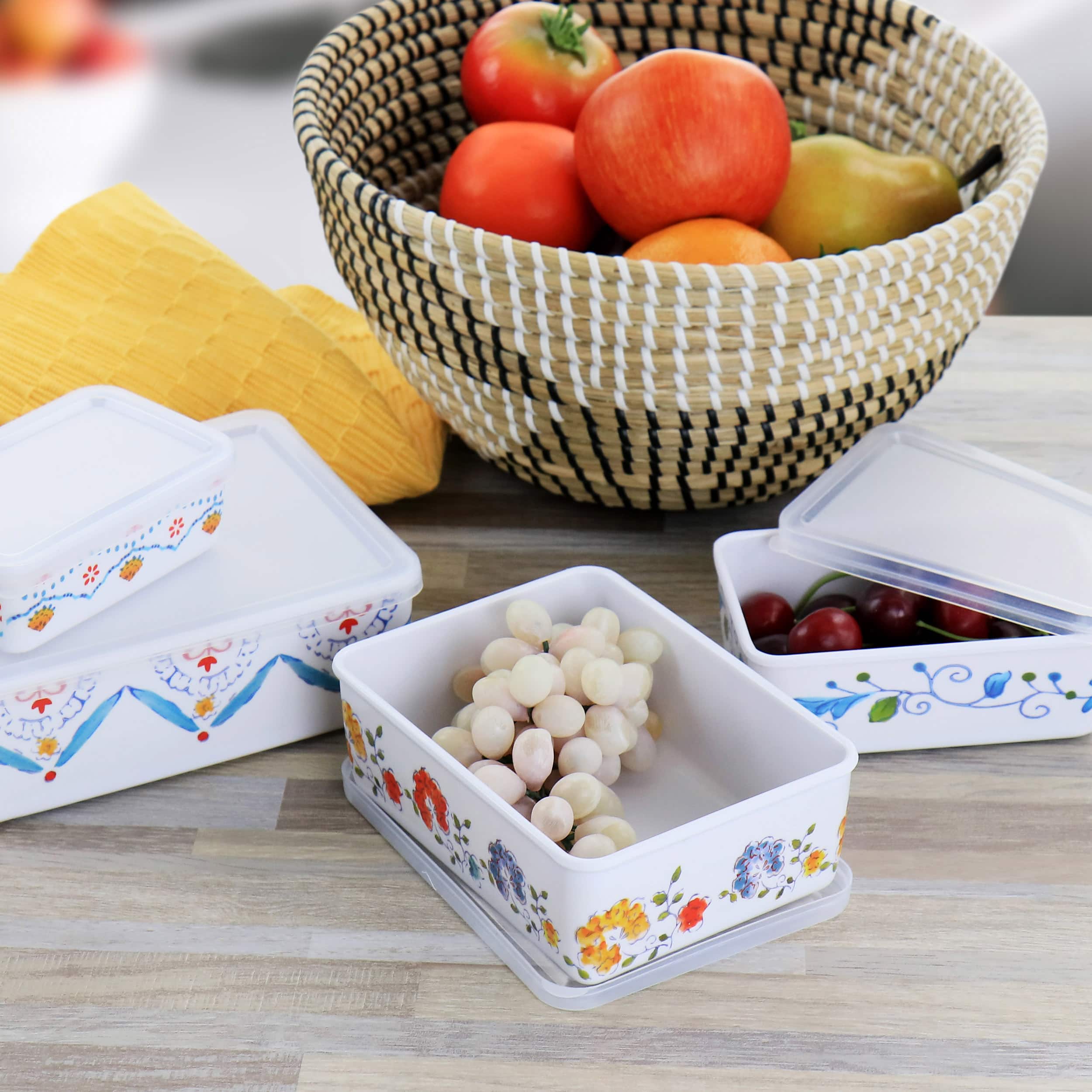 Gibson Home® 8-Piece Anaya Rectangular Nesting Food Storage Set