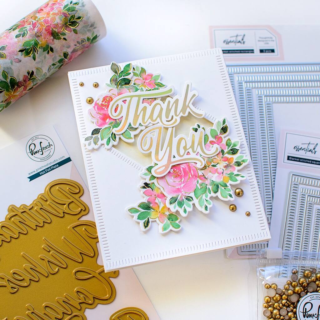 Pinkfresh Studio Essentials Blanket Stitch Rectangle Die Set