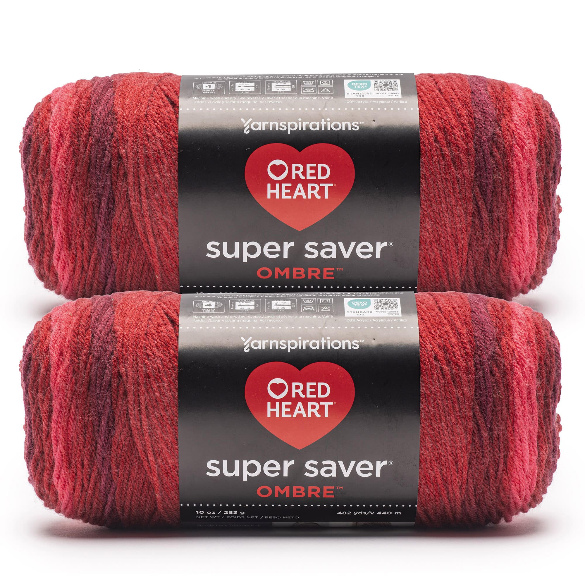 2 Pack Red Heart® Super Saver Ombre™ Yarn