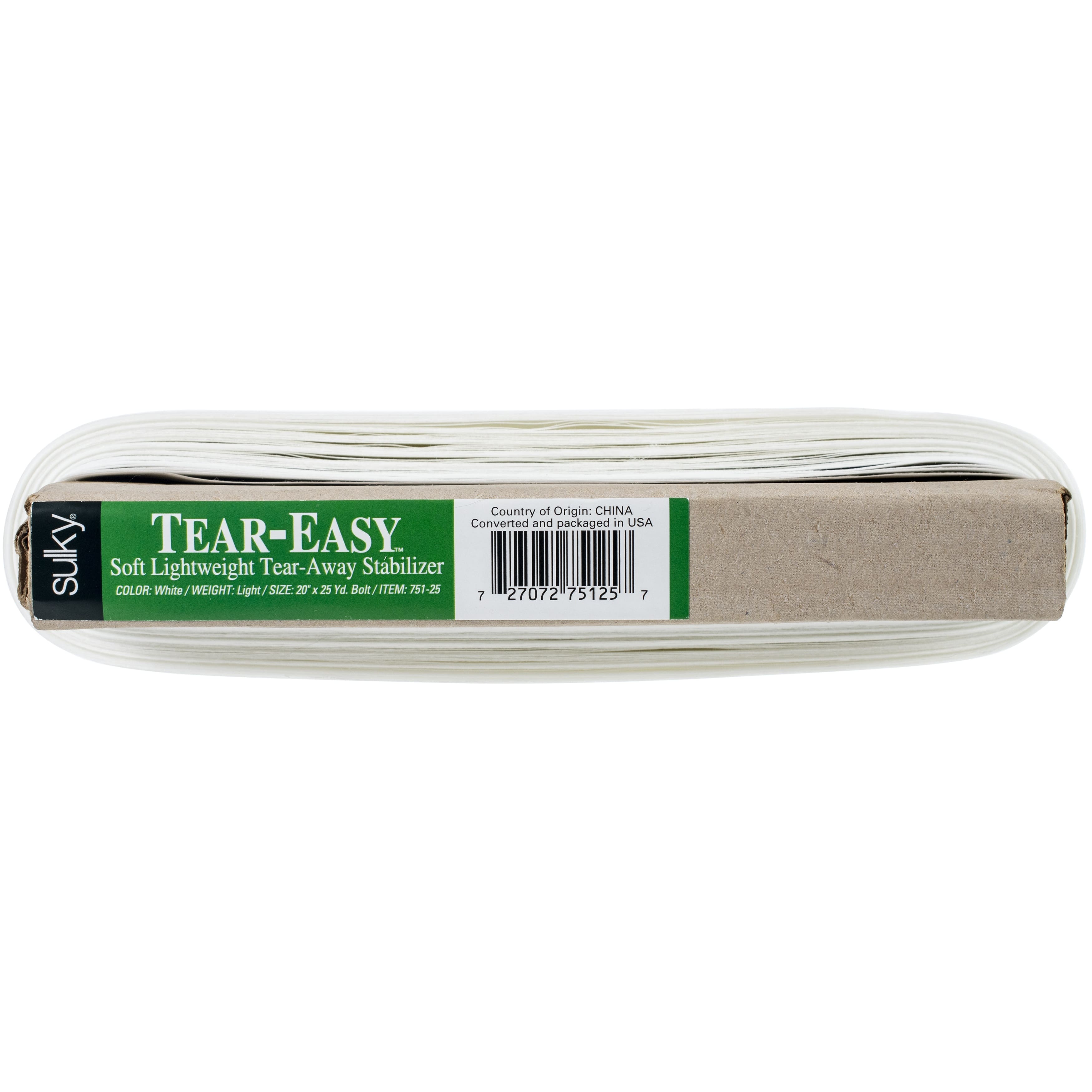 Sulky® Tear-Easy™ White Stabilizer, 20" x 25yd.