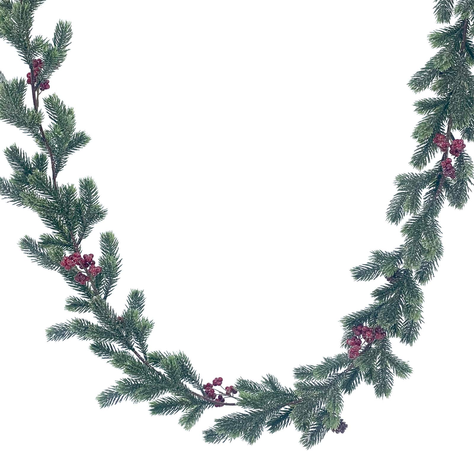 6ft. Shimmery Pine &#x26; Red Berry Garland by Ashland&#xAE;