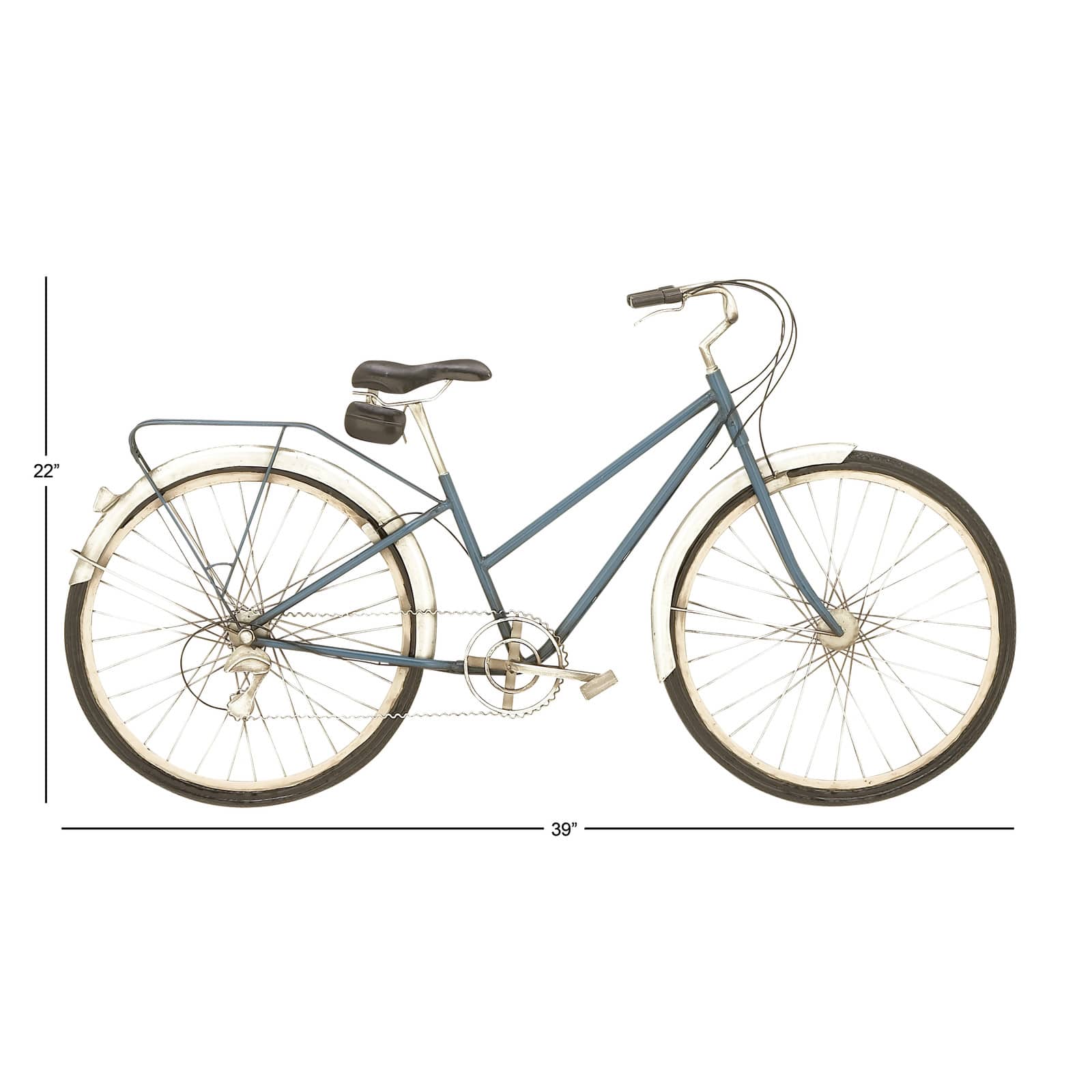 Blue Bicycle Metal Vintage Wall D&#xE9;cor