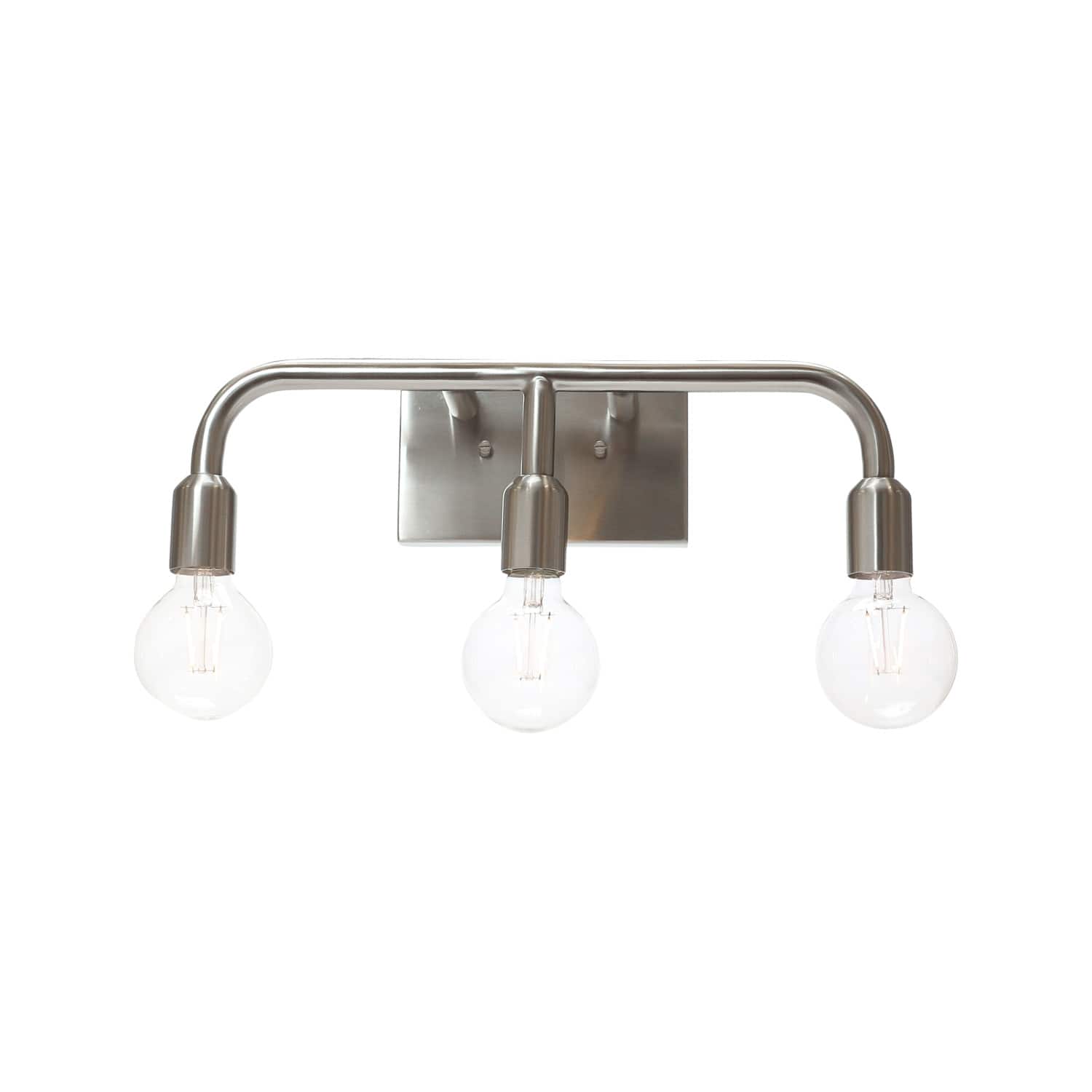 Hello Honey® Robert Stevenson Lighting Benson Exposed Bulb Metal 3-Light Vanity
