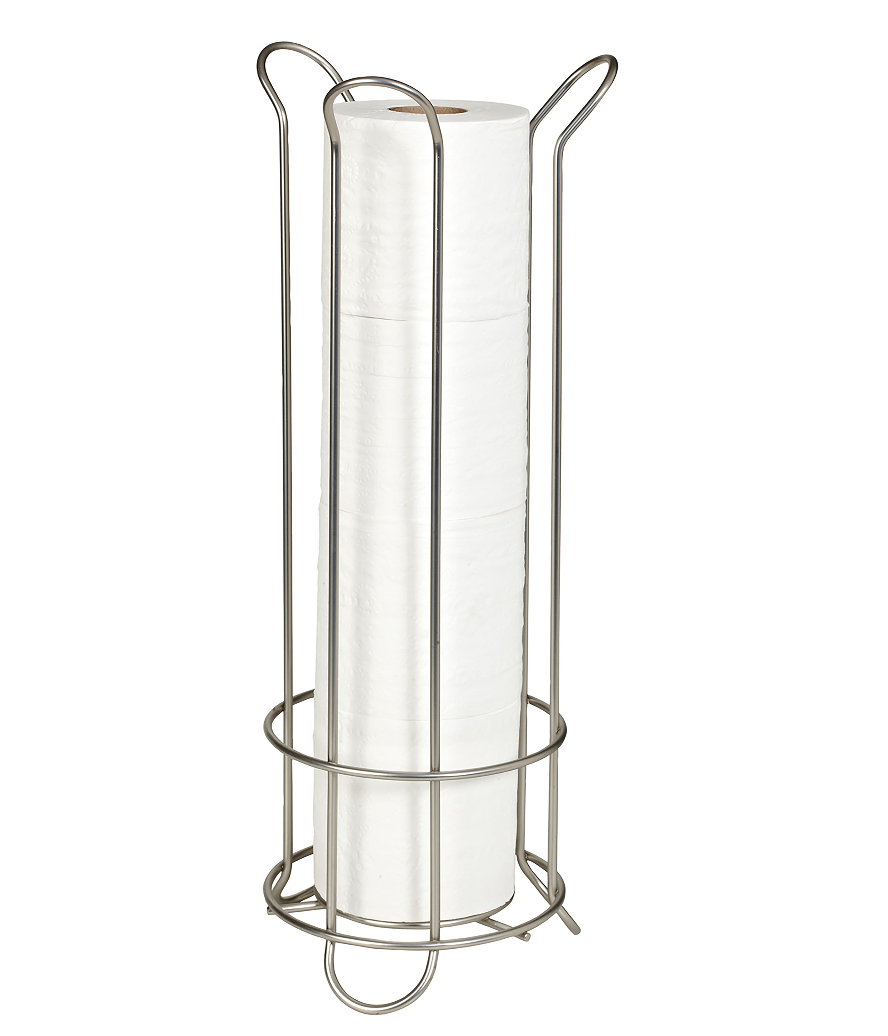 Bath Bliss Elegant Curve Design Toilet Paper Reserve in Satin Nickel