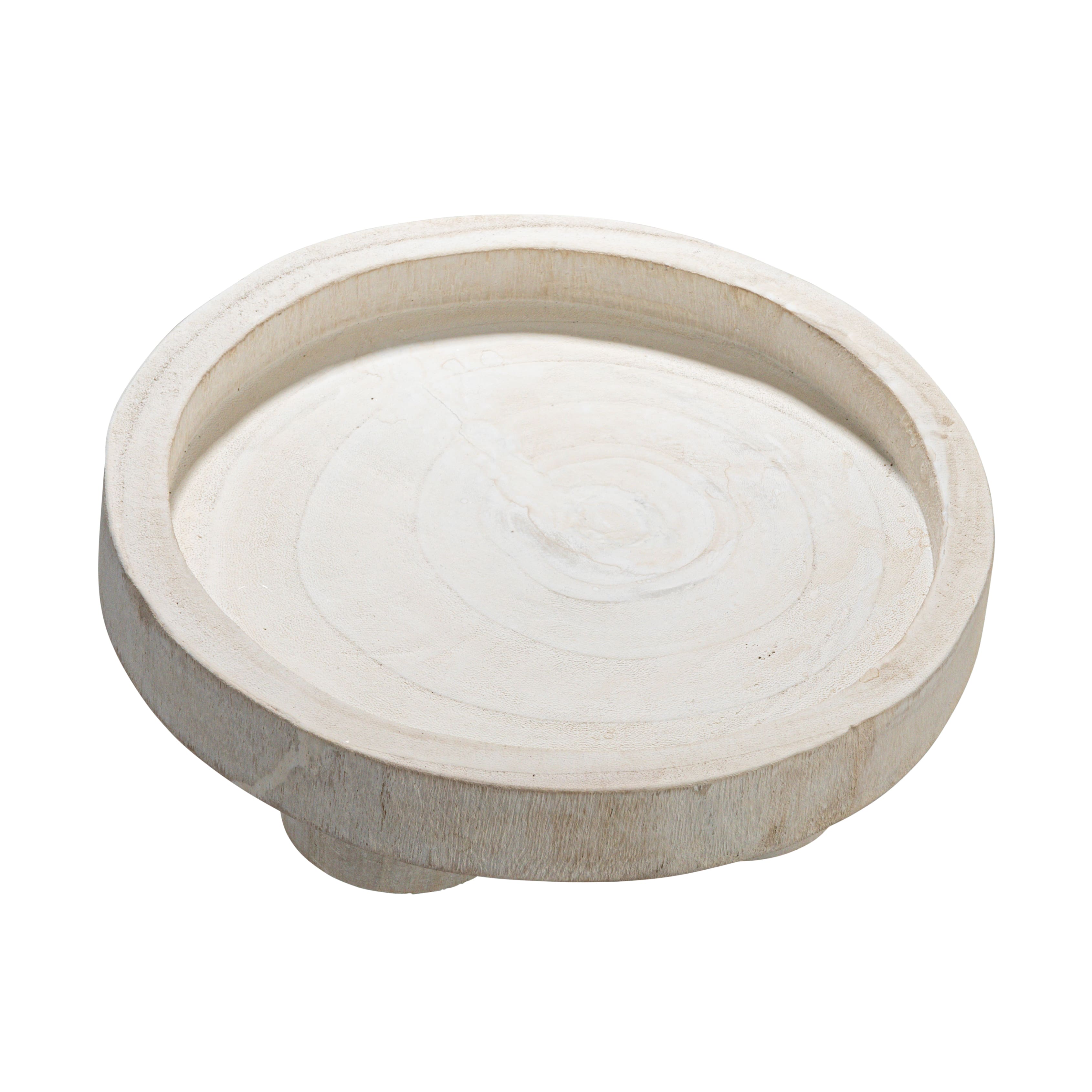 Hello Honey&#xAE; 12&#x22; Paulownia Wood Pedestal Tray