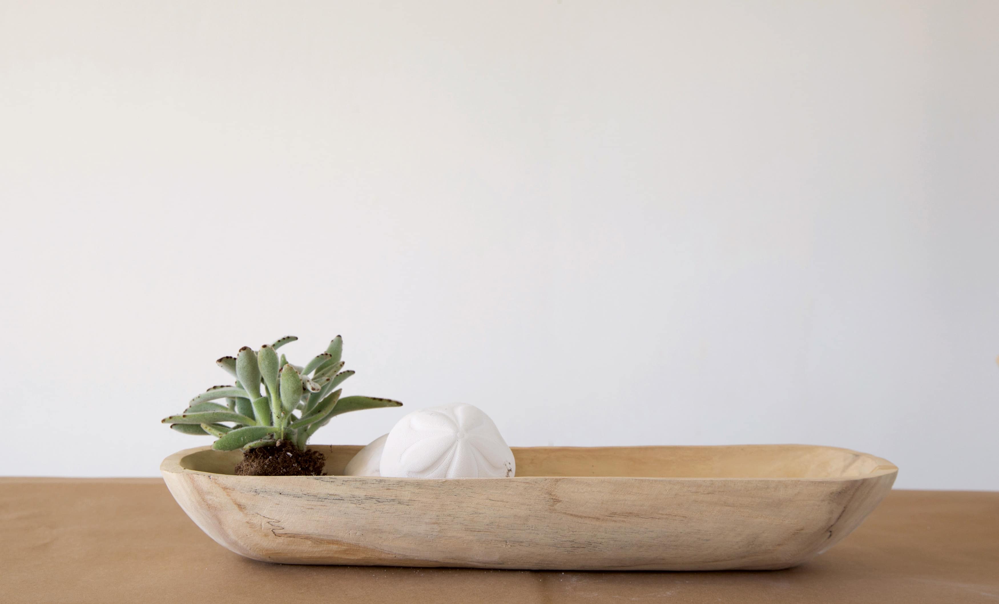 23&#x22; Decorative Paulownia Wood Bowl