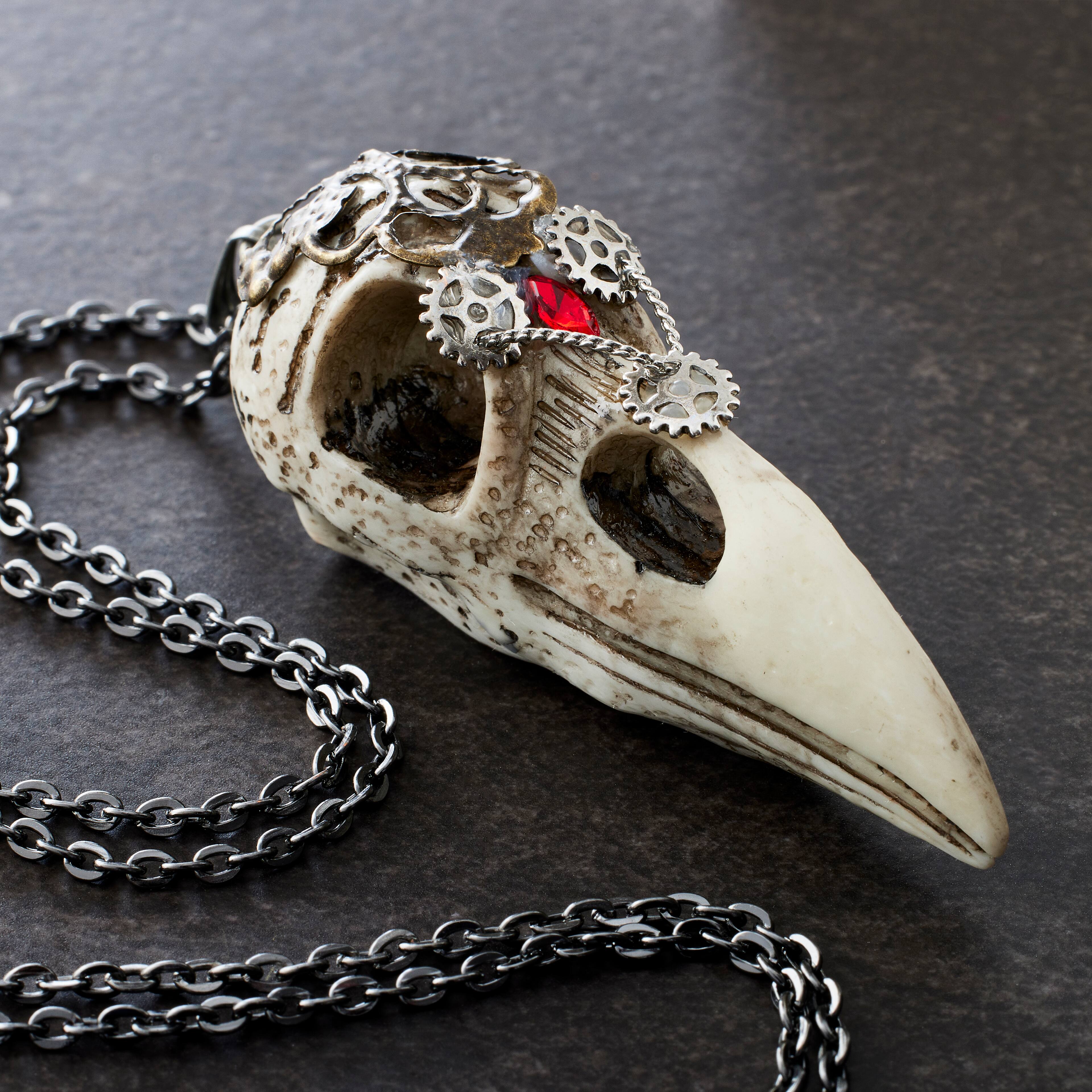 12 Pack: Found Objects Steampunk Bird Skull Pendant by Bead Landing™
