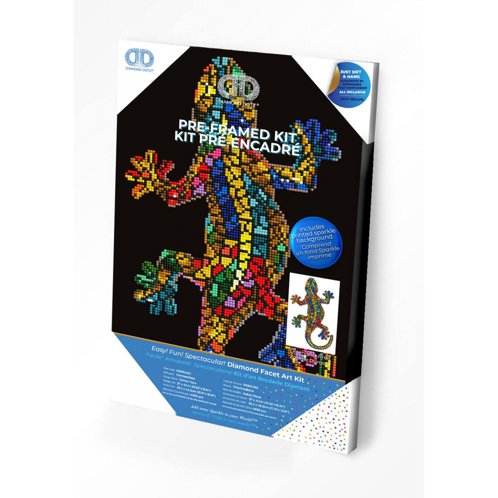 Diamond Dotz® Intermediate Gekko Paua with Frame Diamond Painting Kit