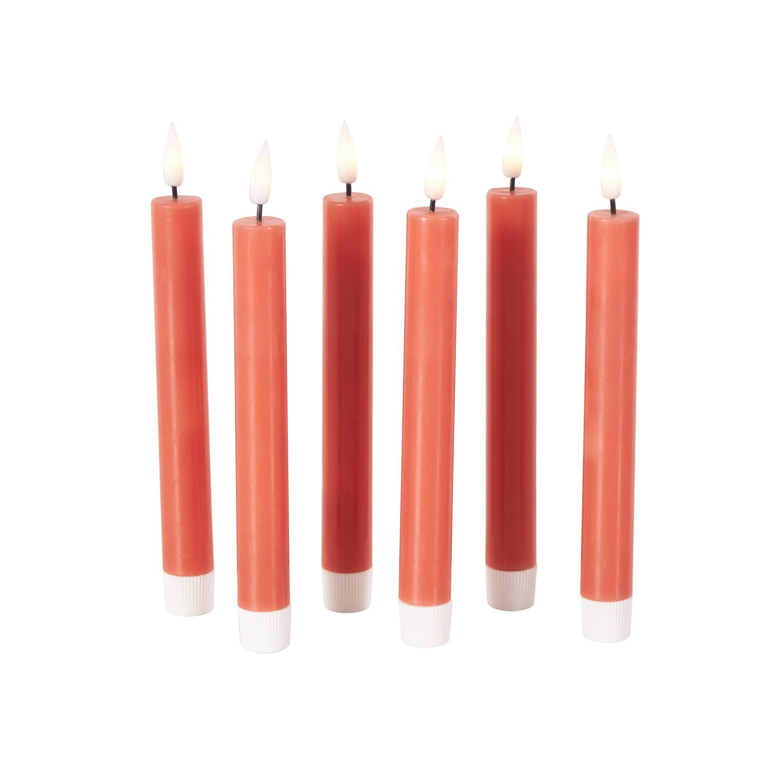 8" Flameless Wax Candles with Remote Control, 6ct.