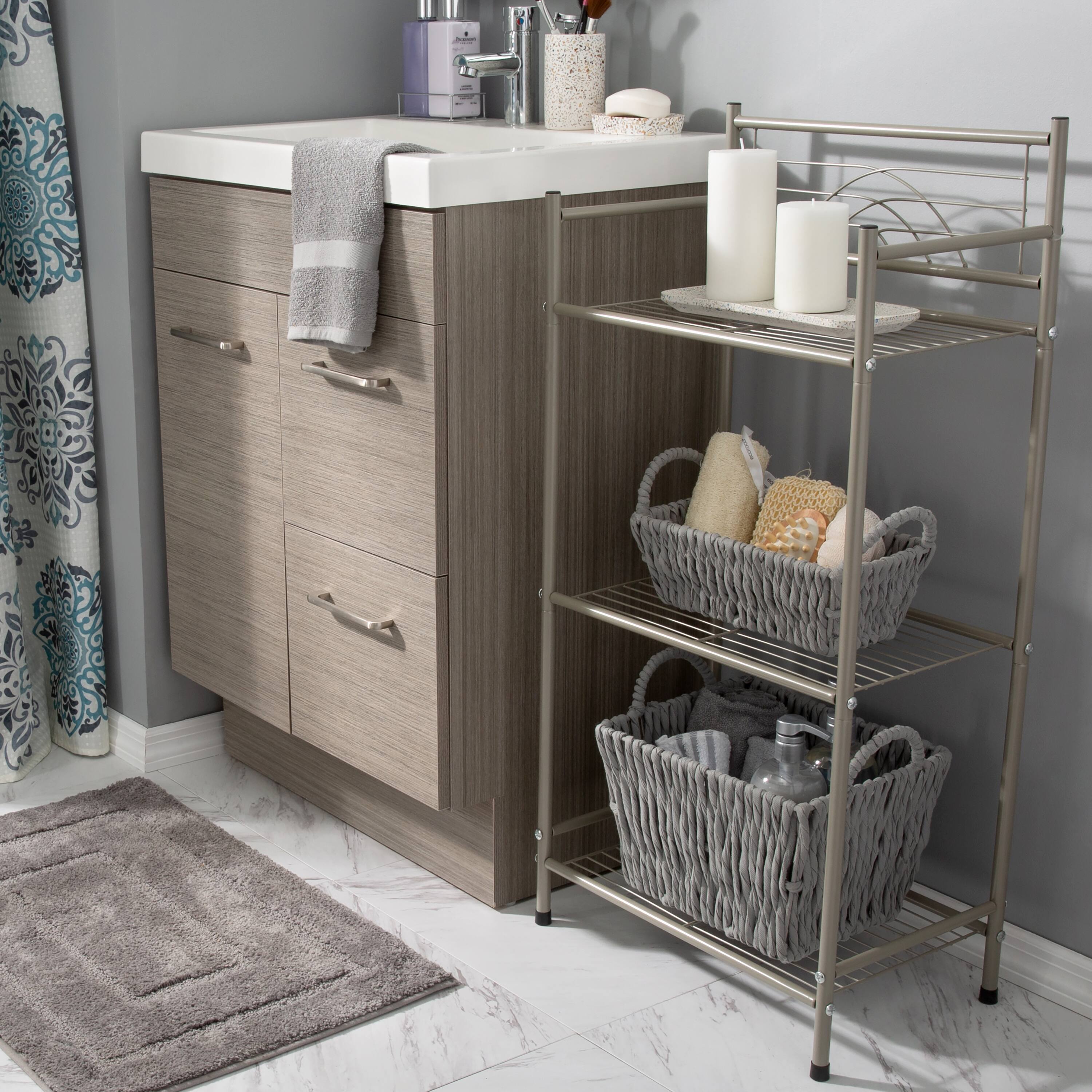 Bath Bliss Satin Nickel Bronze 3-Tier Storage Shelf