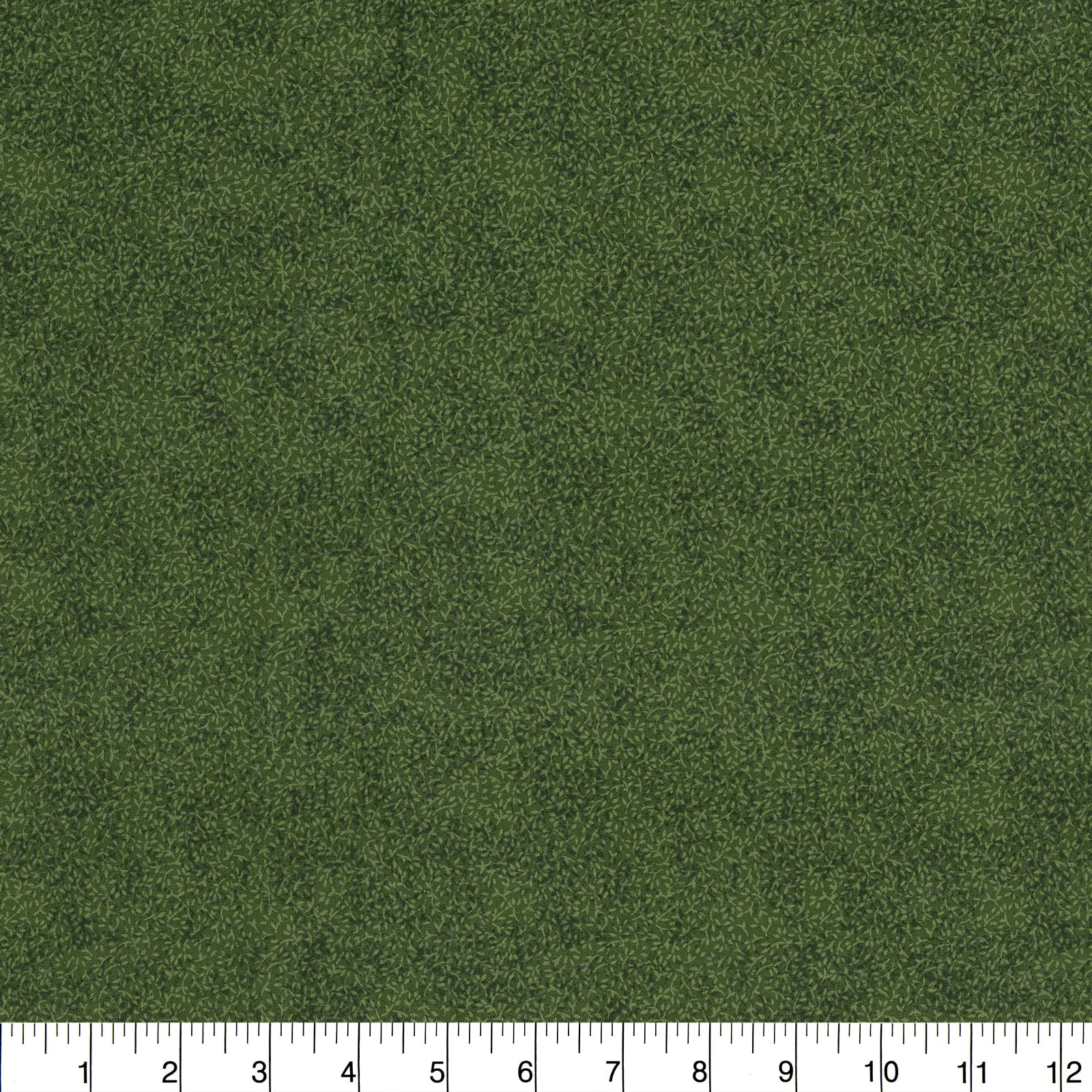Fabric Traditions Dark Green Illusions Vine Print Cotton Fabric