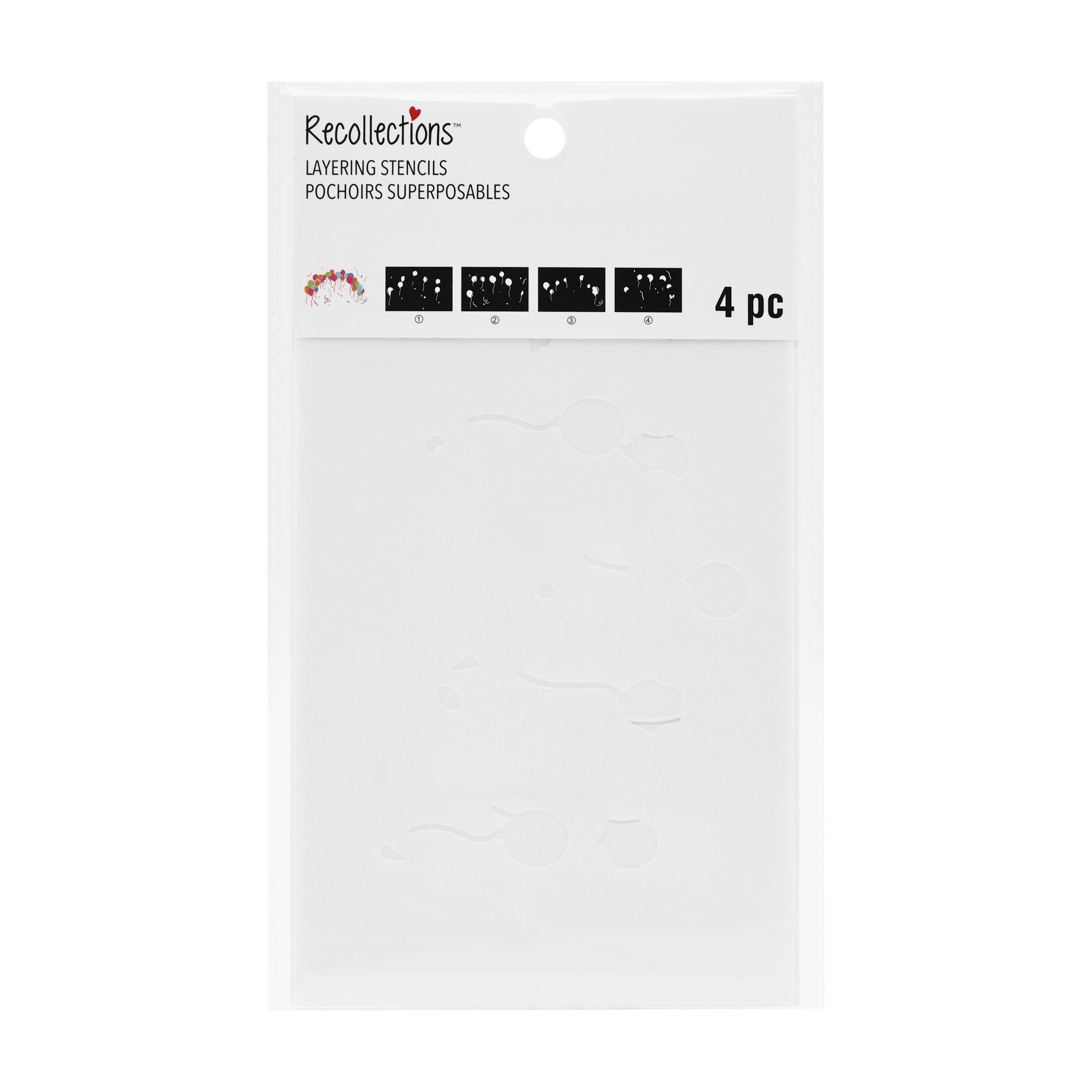 4&#x22; x 6&#x22; Balloons Print Layering Stencil Set by Recollections&#x2122;