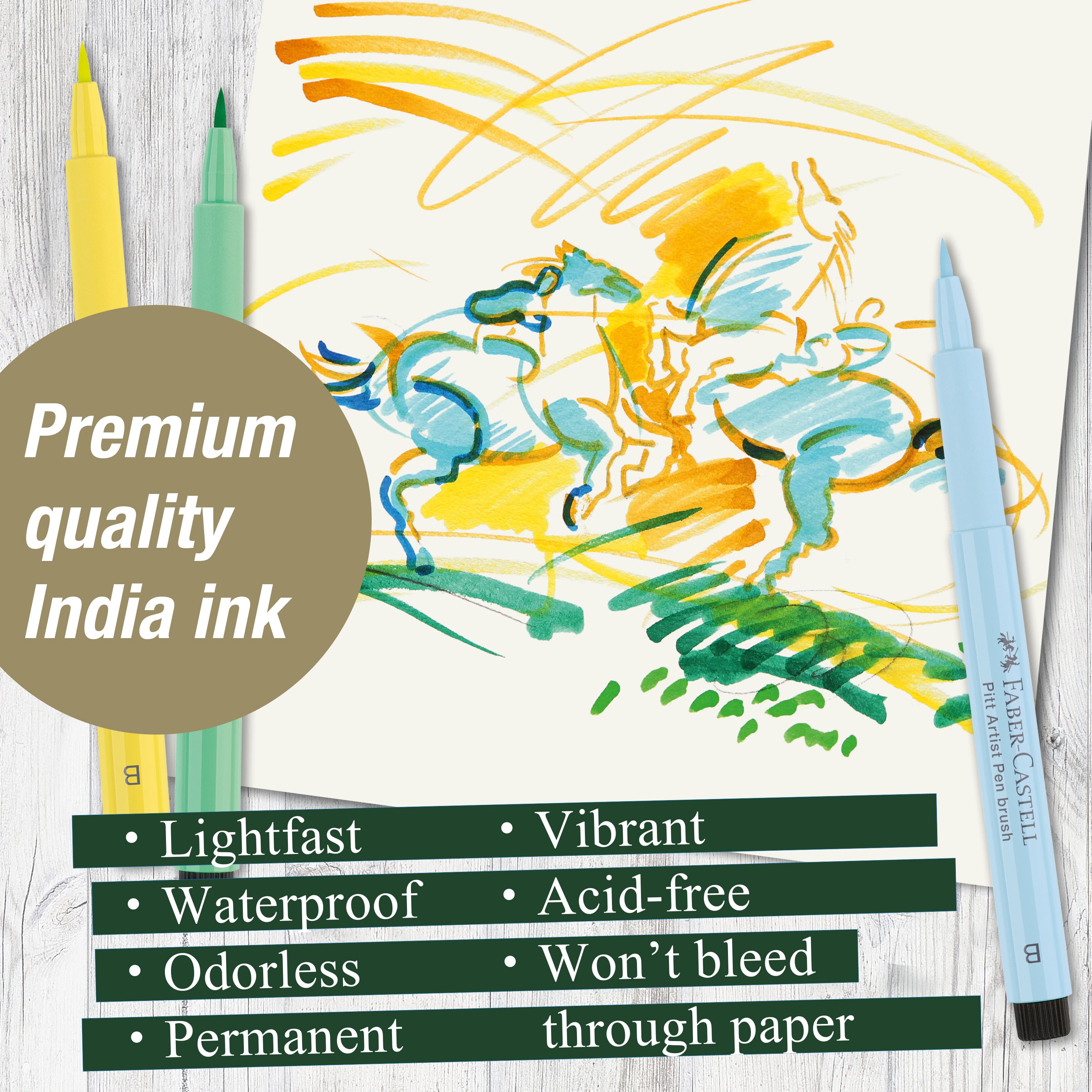 Faber-Castell&#xAE; PITT&#xAE; 6 Color Artist Brush Pen Set