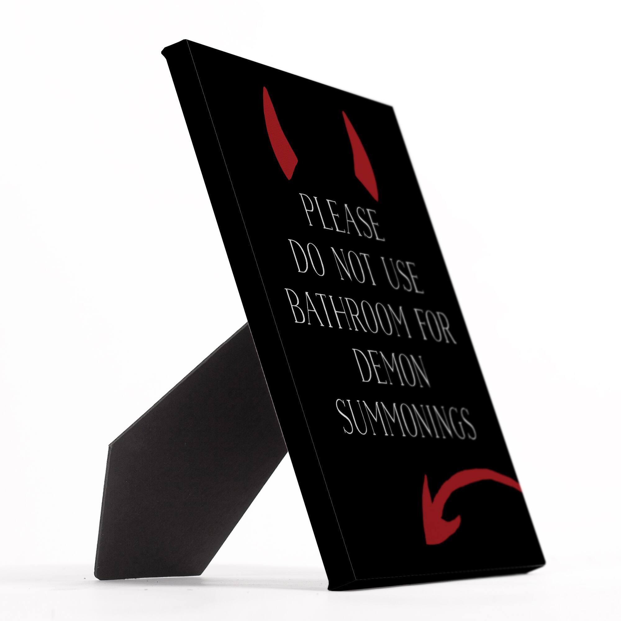 No Demon Summonings Tabletop Canvas