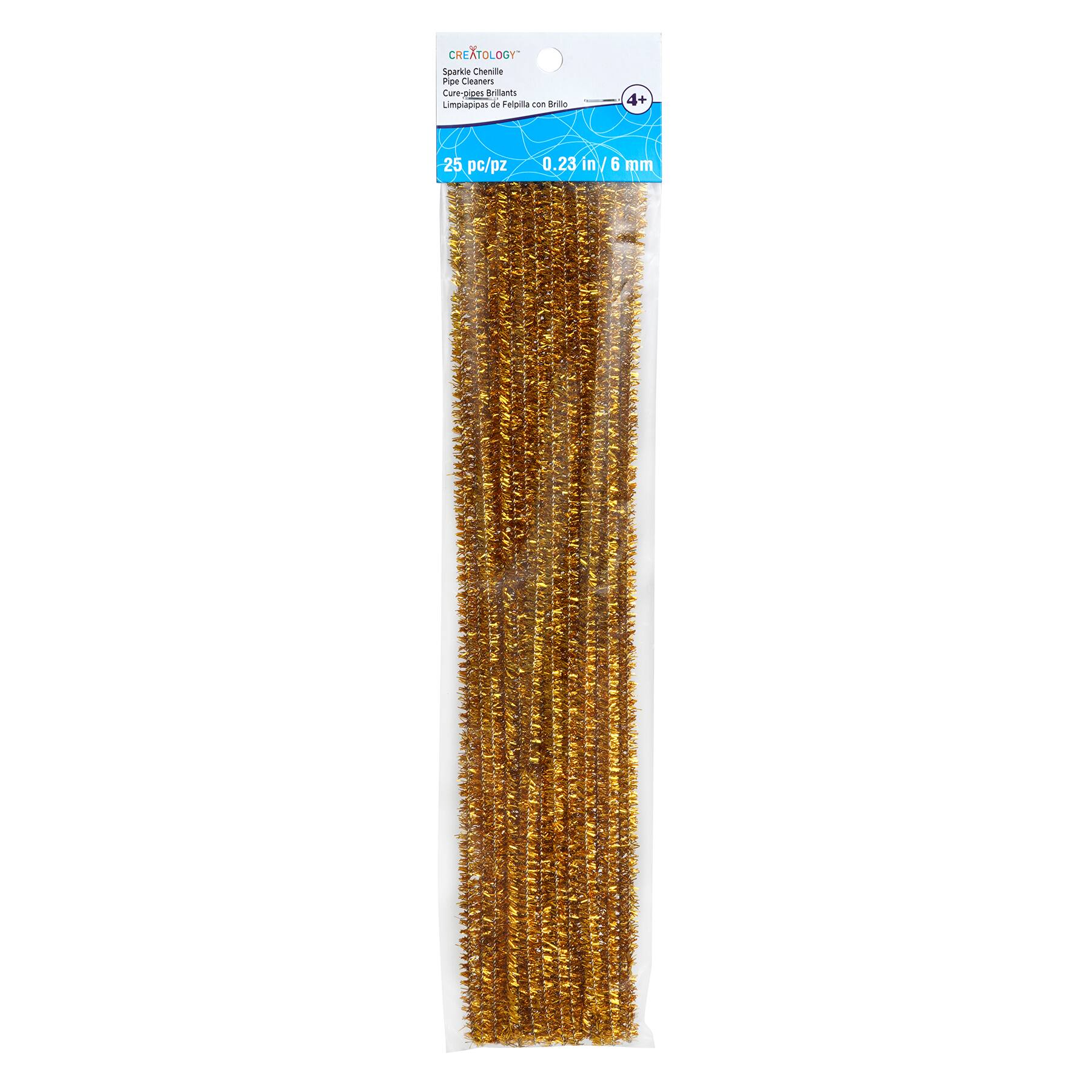 24 Packs: 25 ct. (600 total) Sparkle Chenille Pipe Cleaners by Creatology&#x2122;