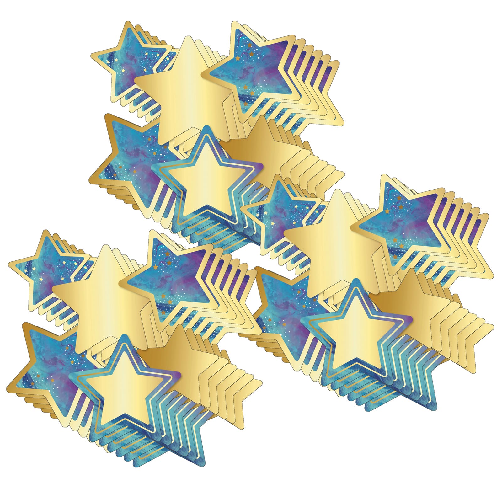 Carson Dellosa Education® Galaxy Stars Cut-Outs, 3 packs of 36
