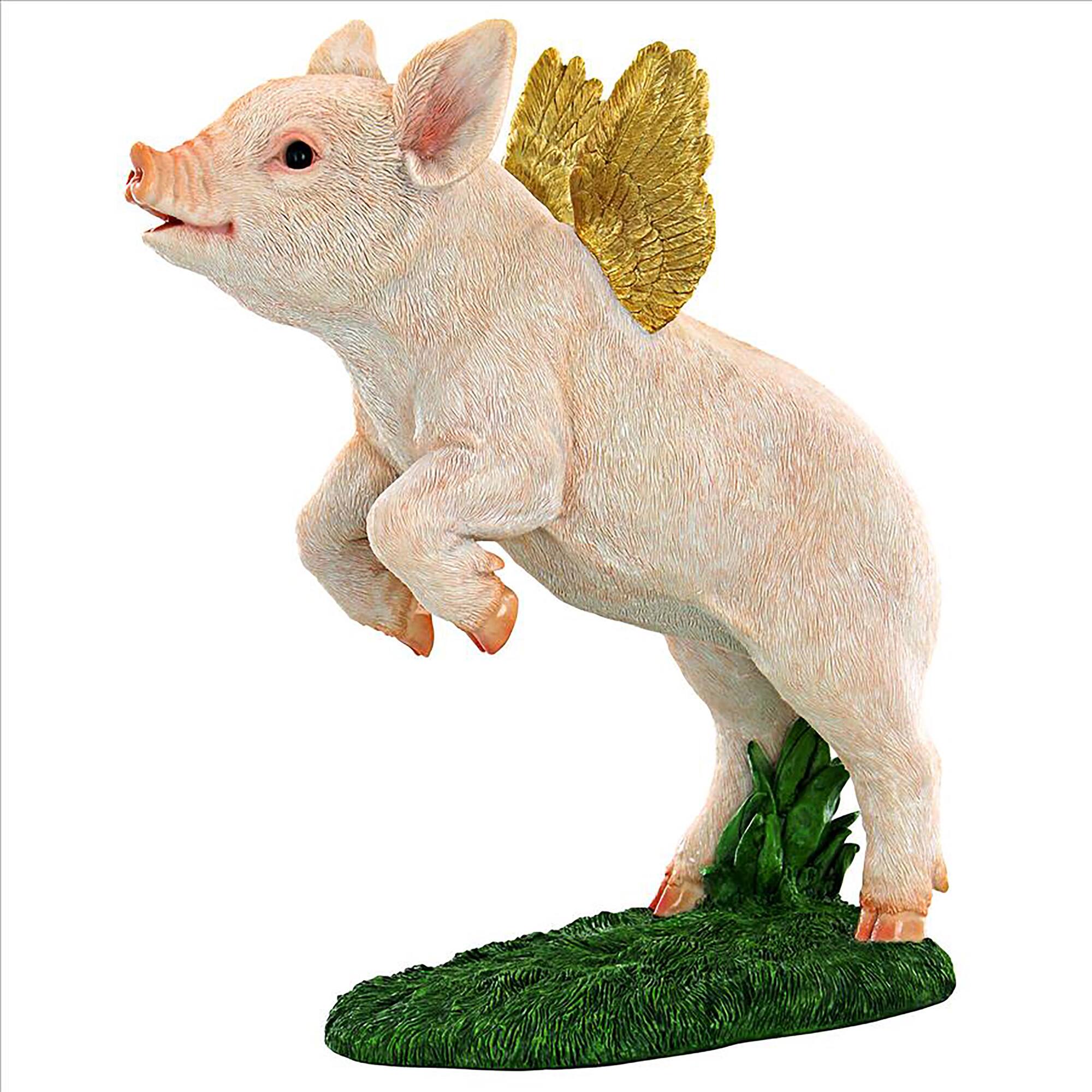 Design Toscano 14" When Pigs Fly Farm Statue