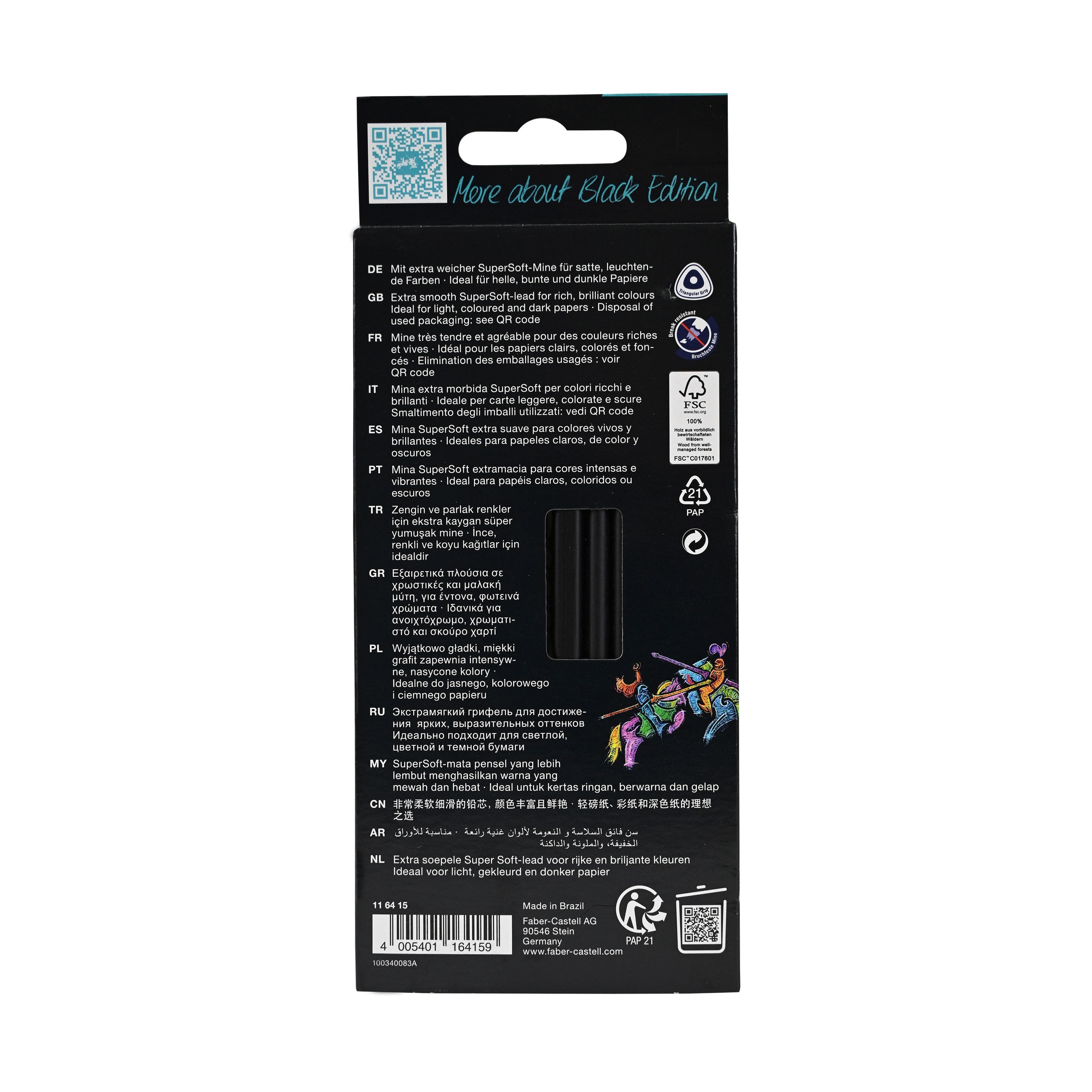 Faber-Castell&#xAE; Black Edition Metallic Colored Pencils