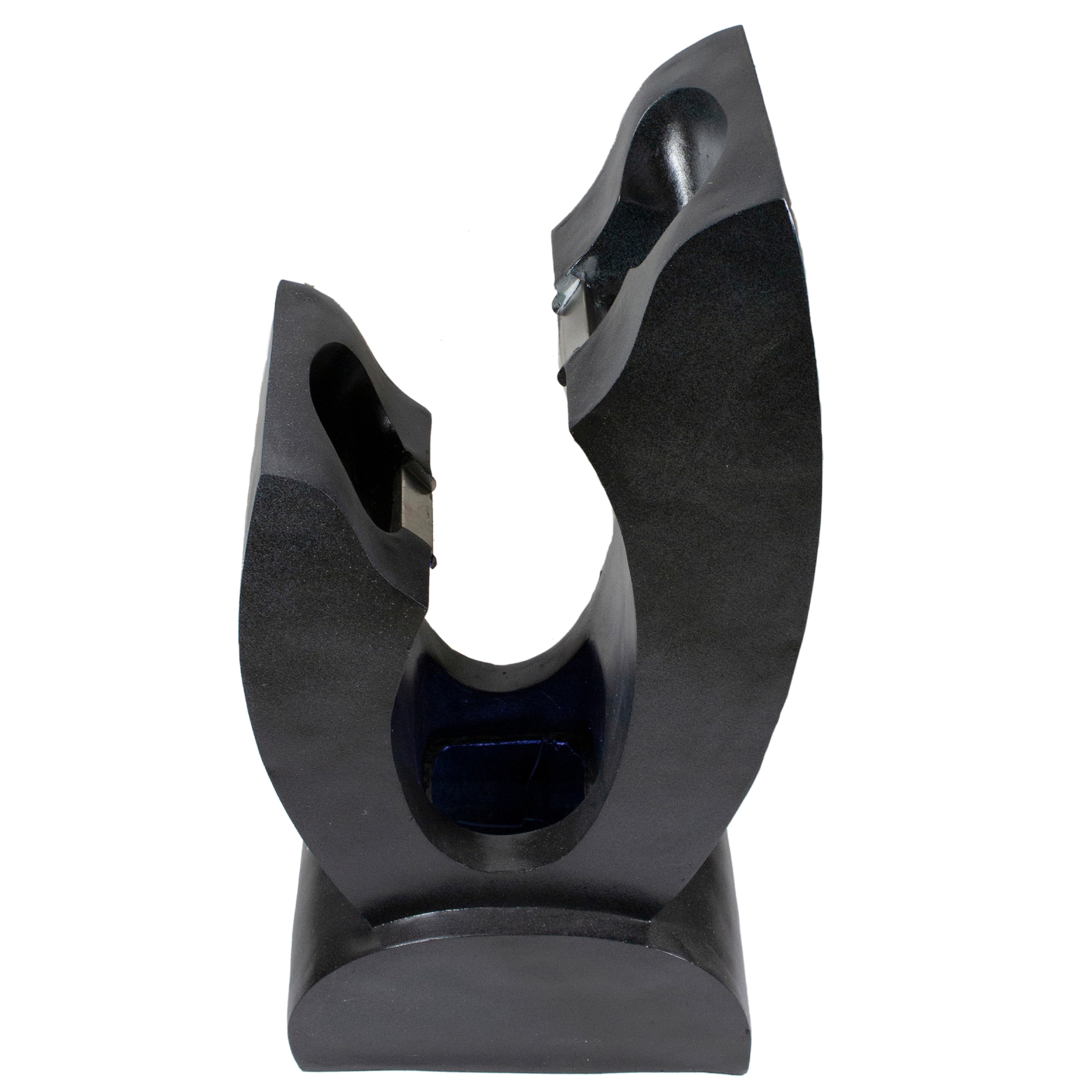 31.5&#x22; Black Lighted Modern Outdoor Garden Water Fountain