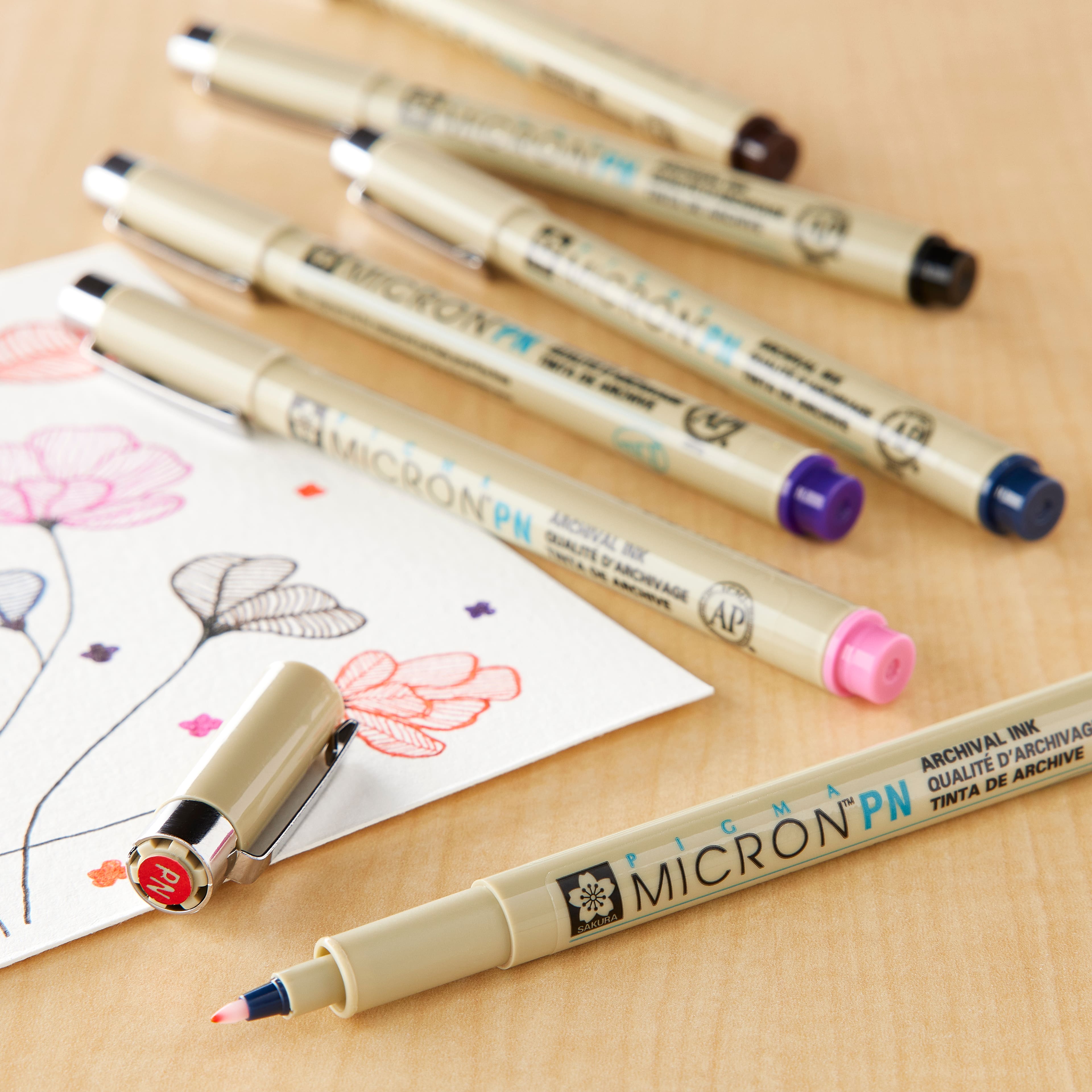 Pigma&#xAE; Micron&#x2122; PN Durable Plastic Nib Pen 6 Color Set