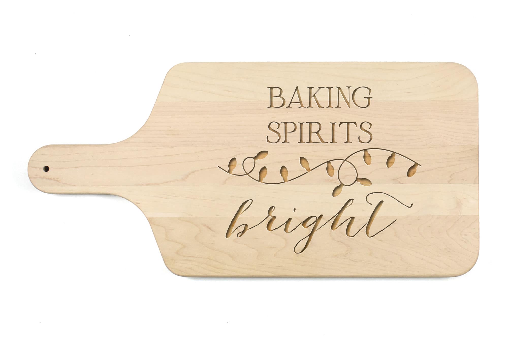 17&#x22; Baking Spirits Bright Maple Paddle Cutting Board