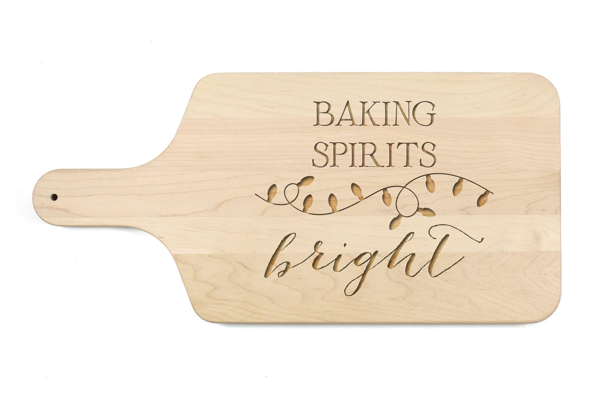 17" Baking Spirits Bright Maple Paddle Cutting Board