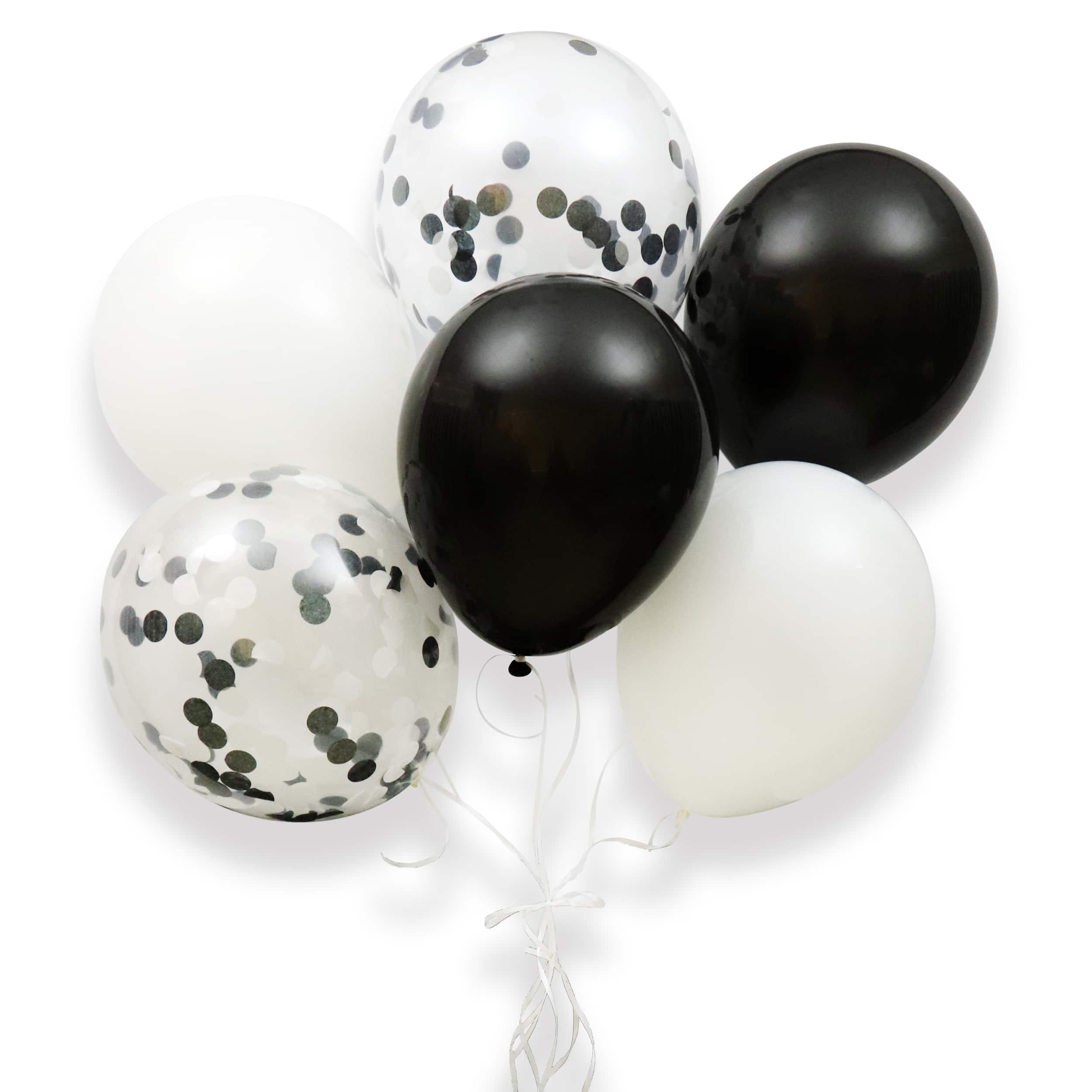 Bouquet de 12 ballons noirs , argent , or - Bouquet de Ballons