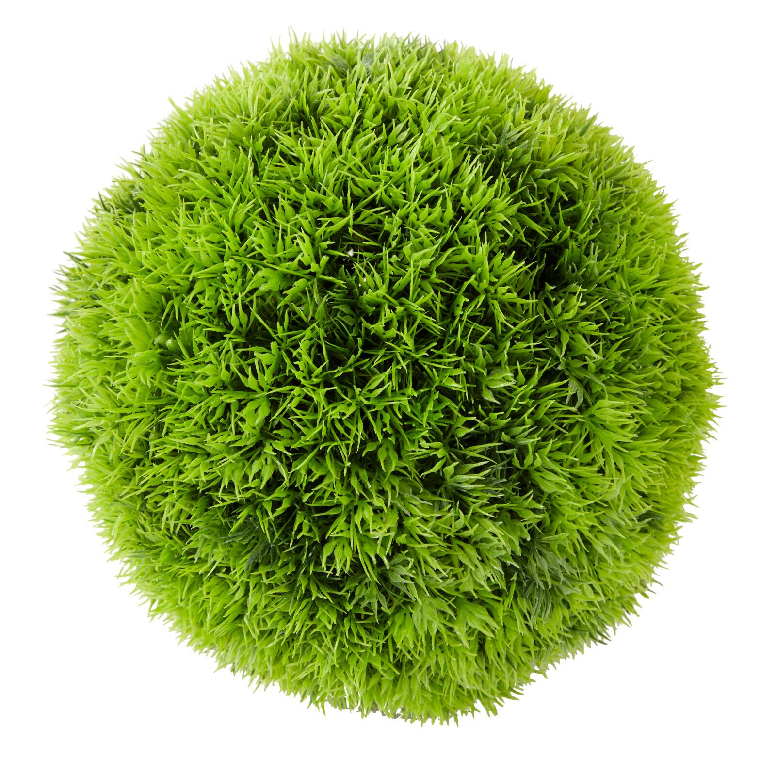 CosmoLiving by Cosmopolitan 9" Green Contemporary Style Faux Grass Ball Artificial Foliage