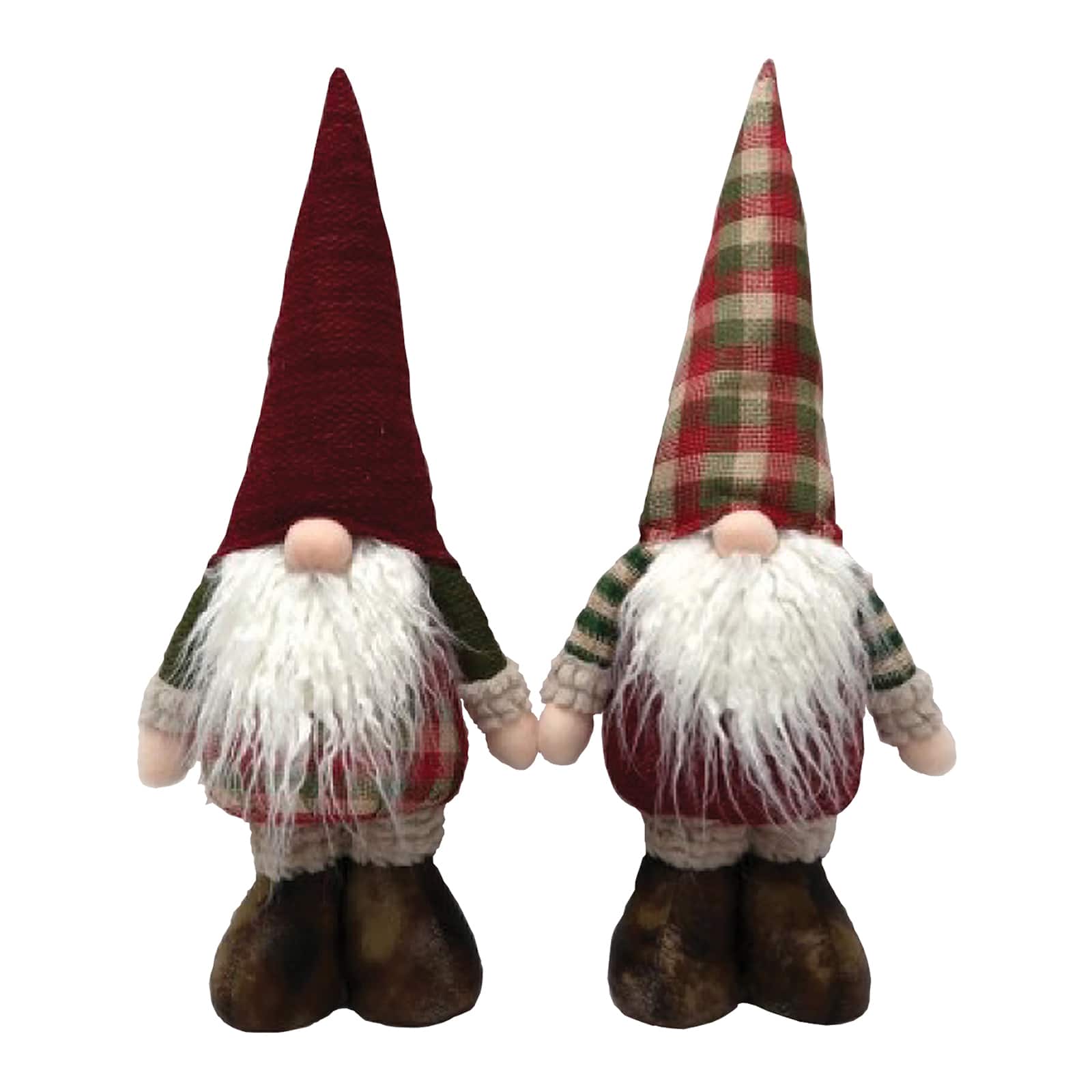 Santa&#x27;s Workshop 14&#x22; Plaid Gnomes, 2ct.