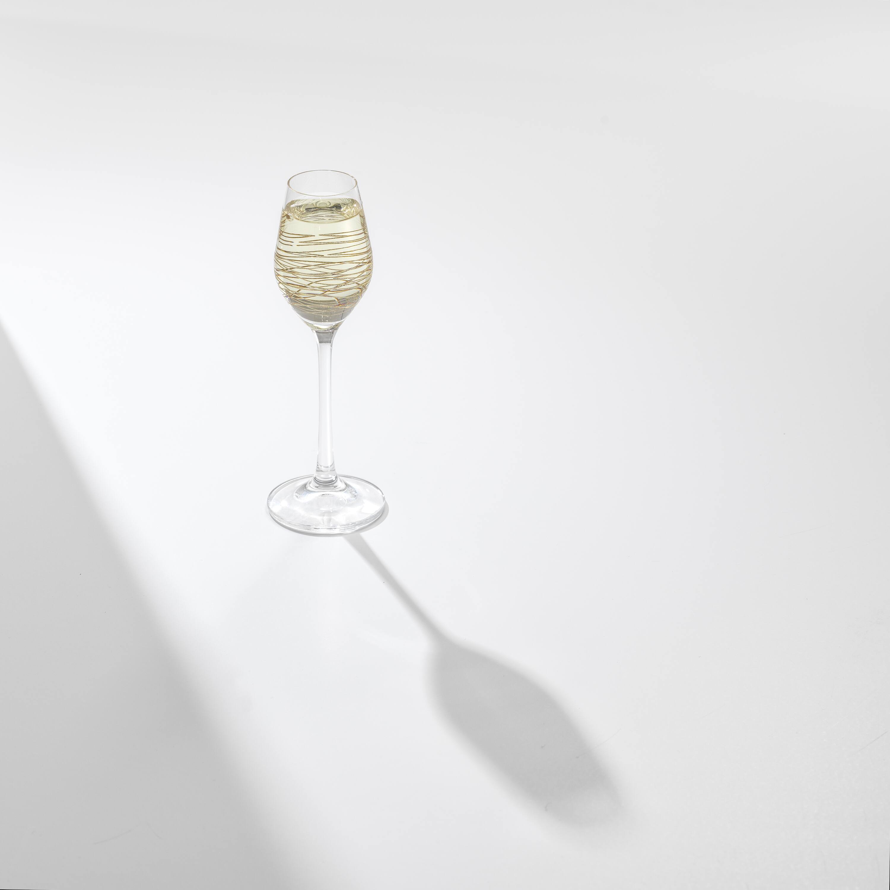 JoyJolt® Golden Royale 2oz. Crystal Stemmed Shot Cordial Glasses Set, 4ct.