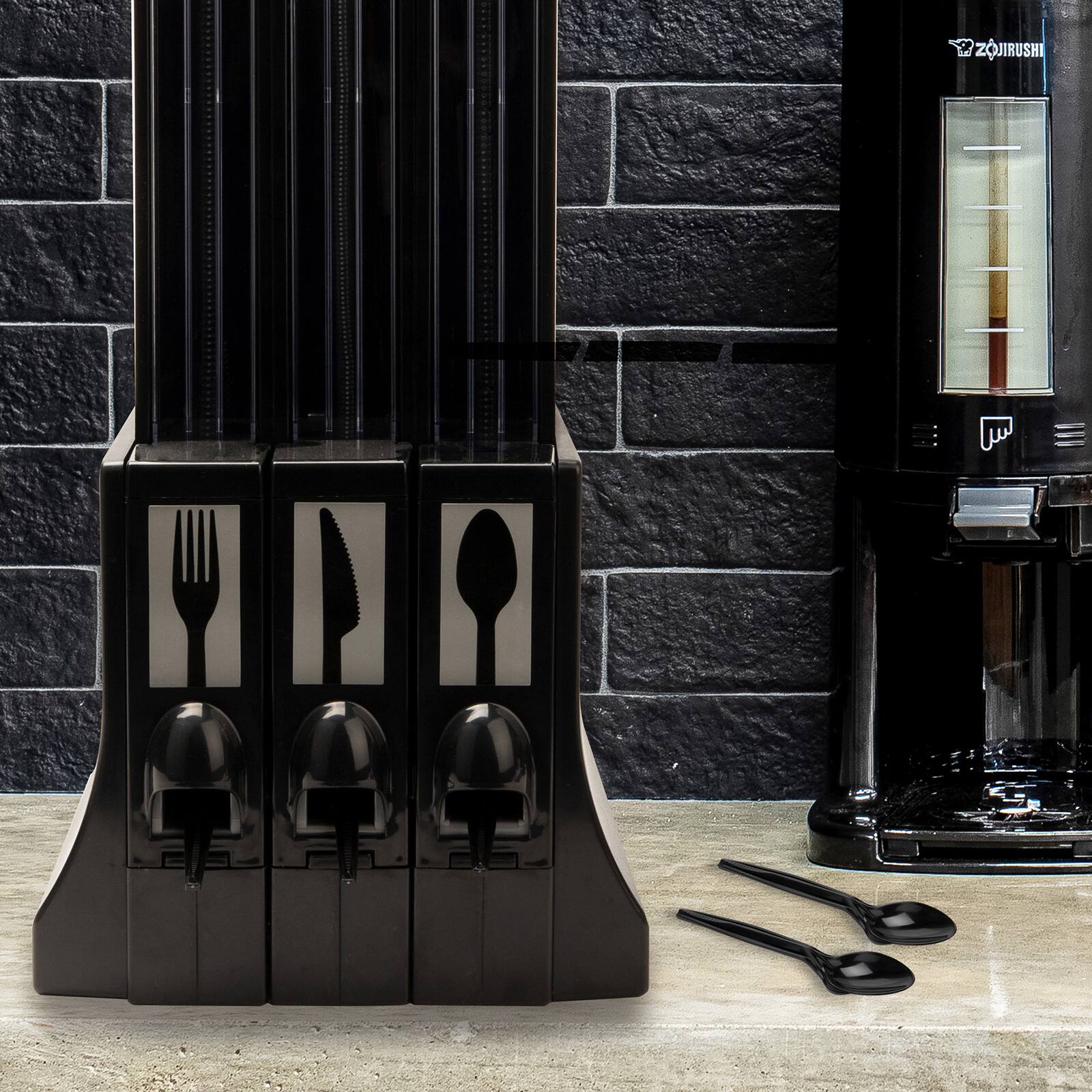 Mind Reader Black Plastic Spoon Dispenser Refills, 100ct.