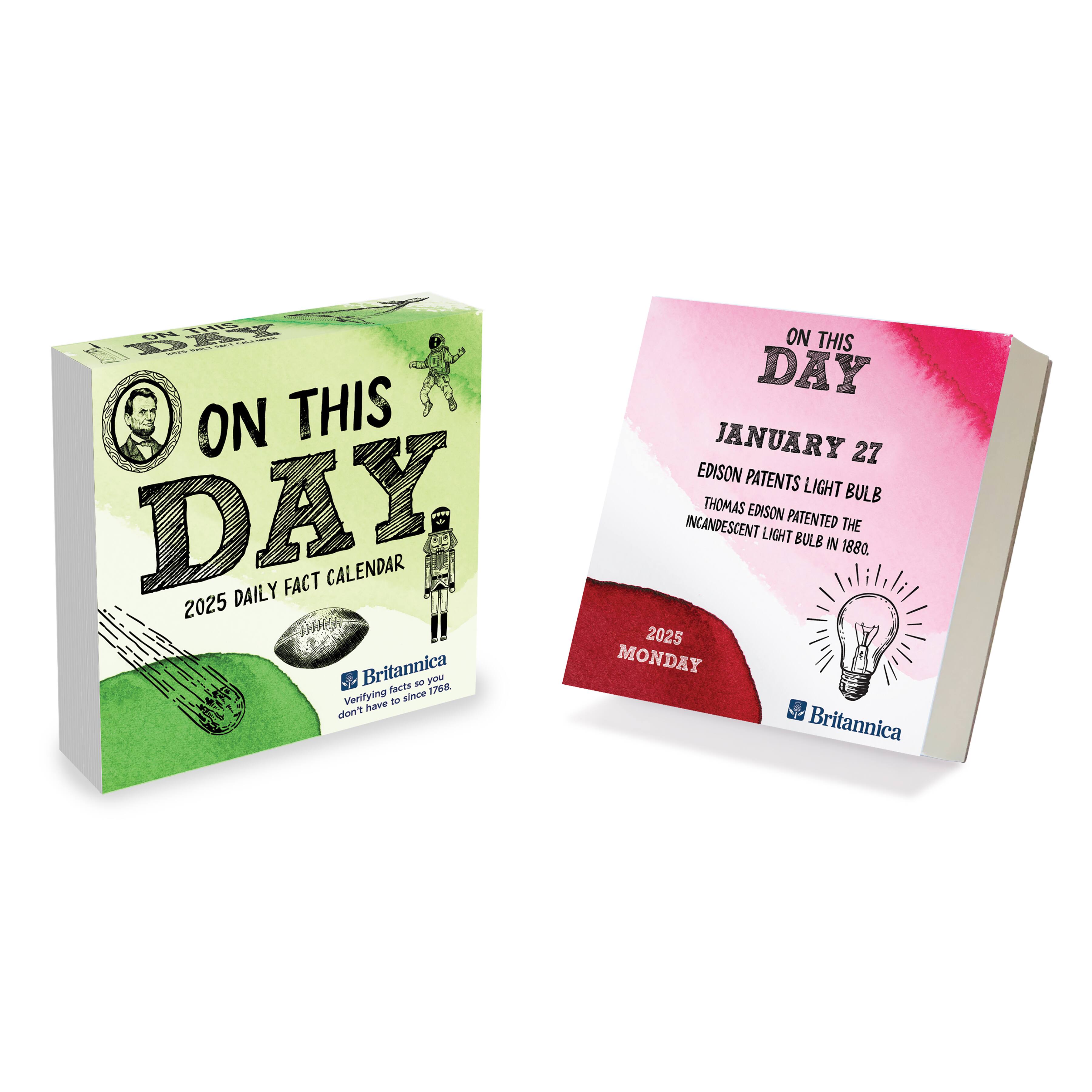 TF Publishing 2025 On This Day Daily Desktop Calendar