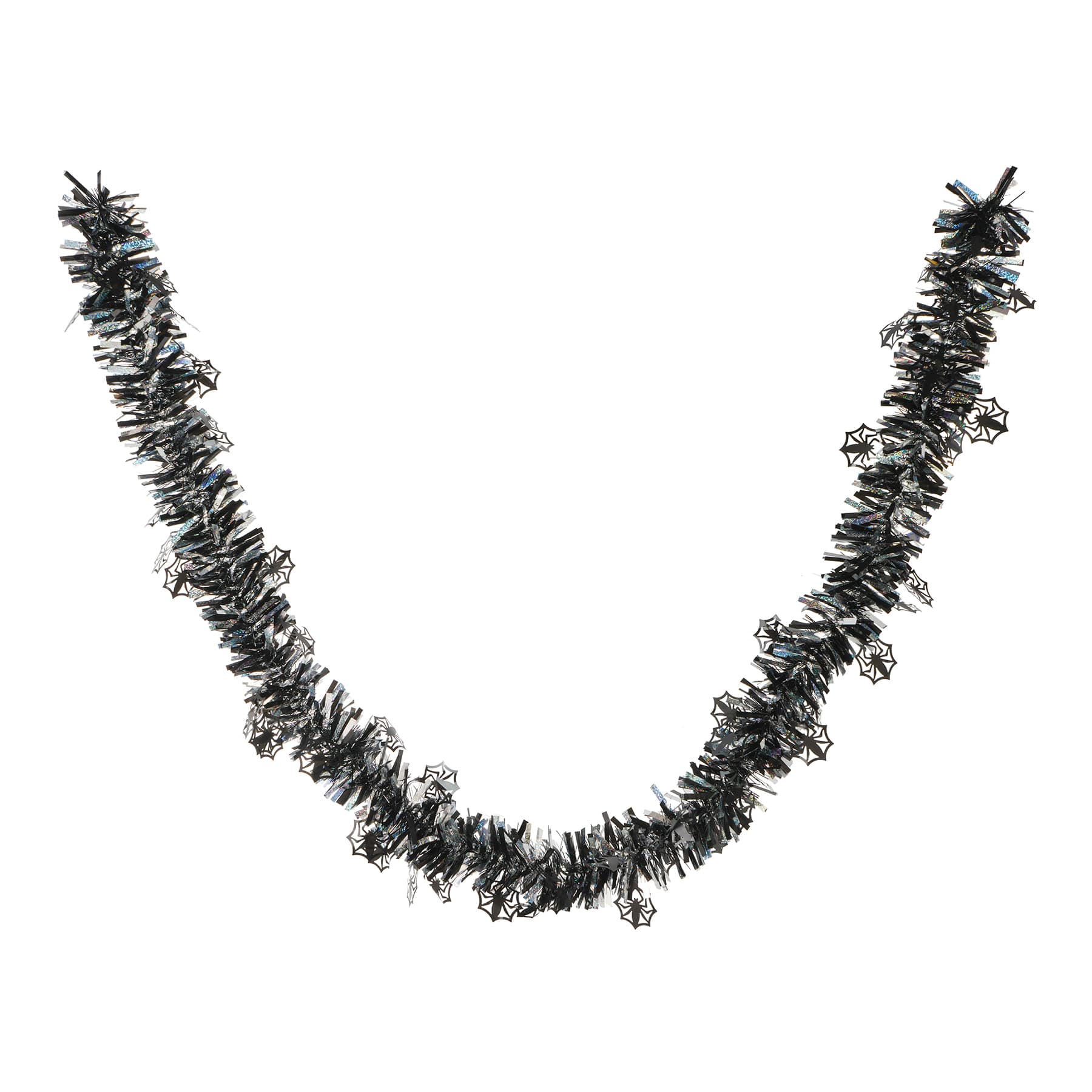 6ft. Black Spider Tinsel Garland by Ashland&#xAE;