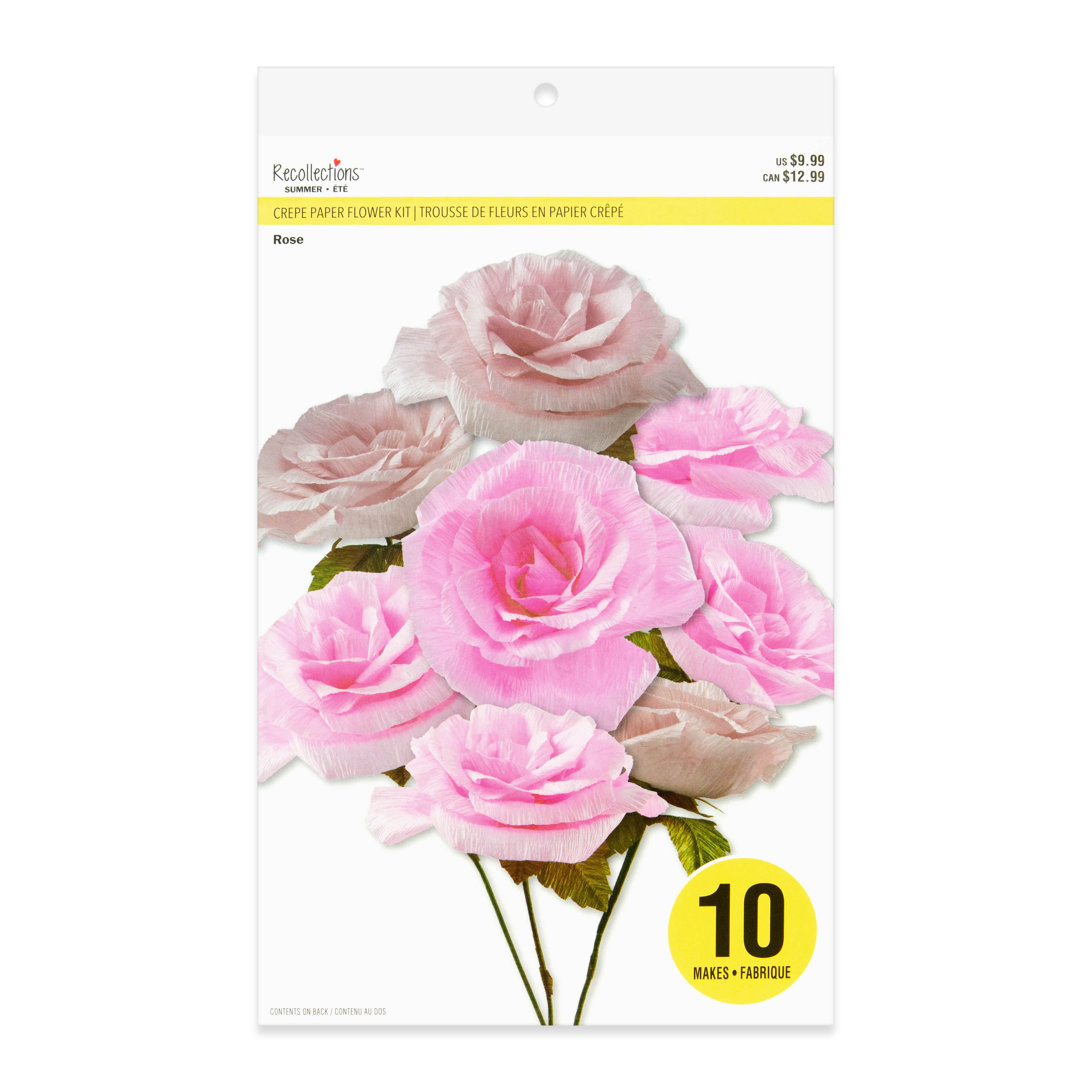 Small Rose Crepe Paper Flower Kit by Recollections&#x2122;