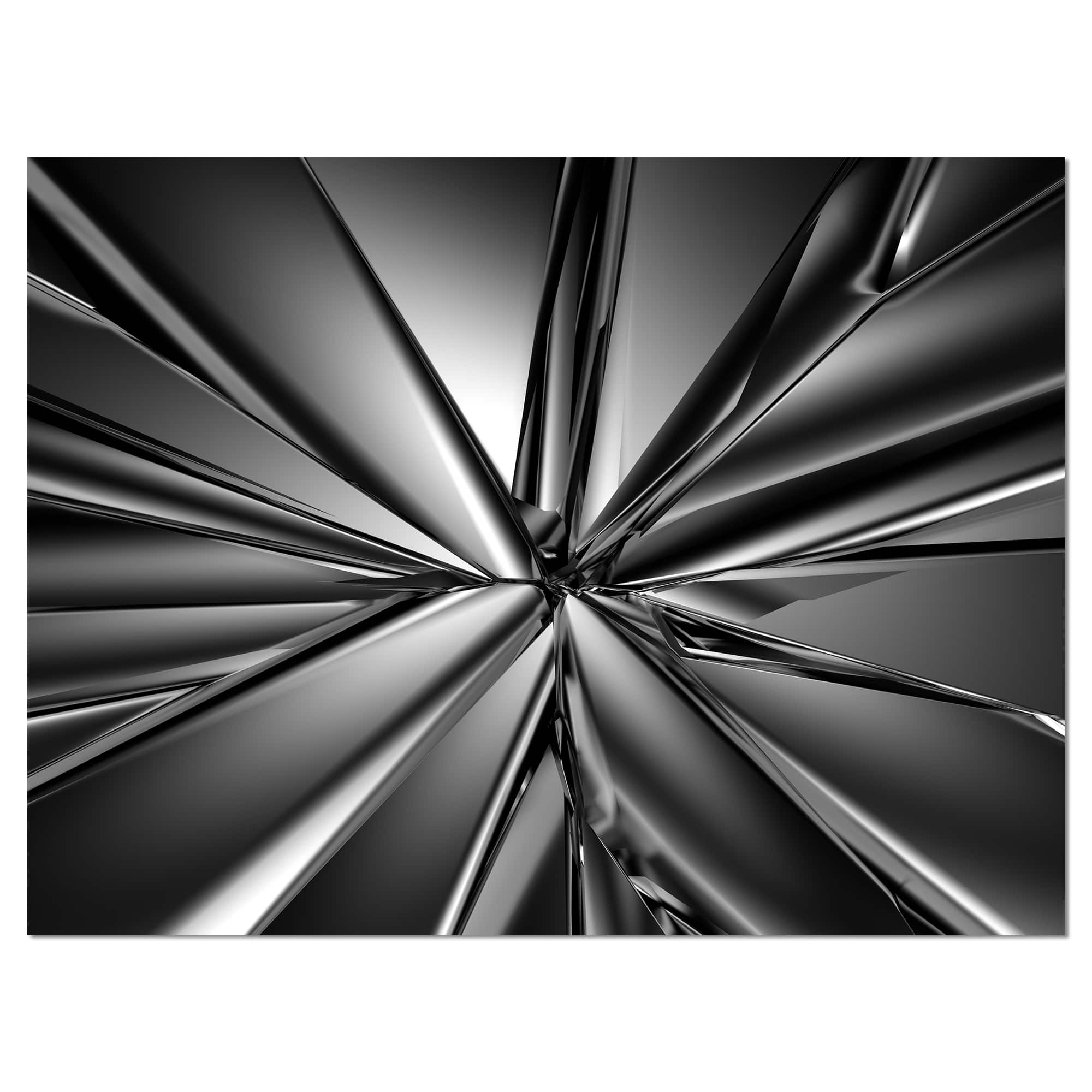 Designart - Futuristic Crystal Background - Abstract Canvas Art Print