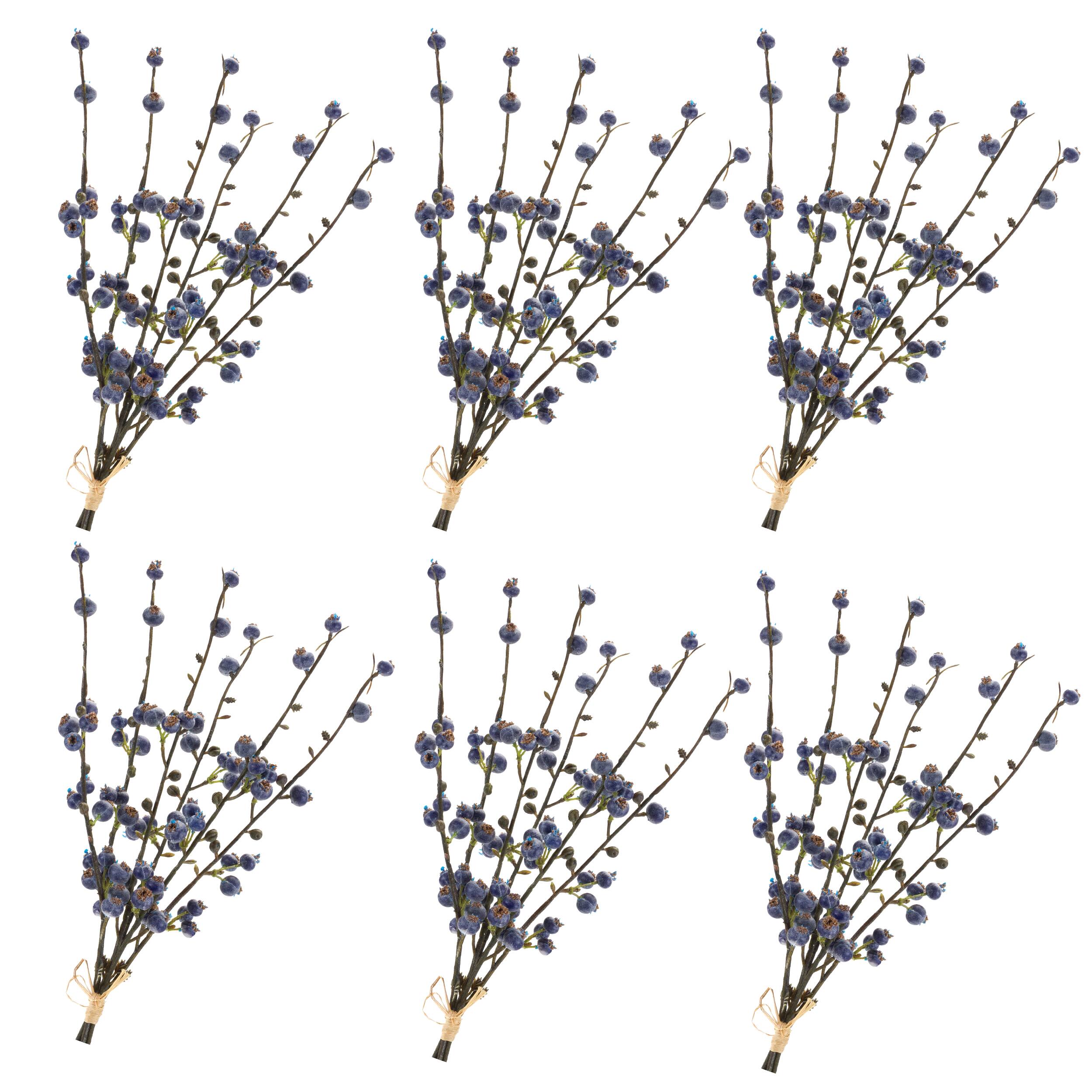 Blue & Brown Winter Berry Twig Bundle, 6ct.