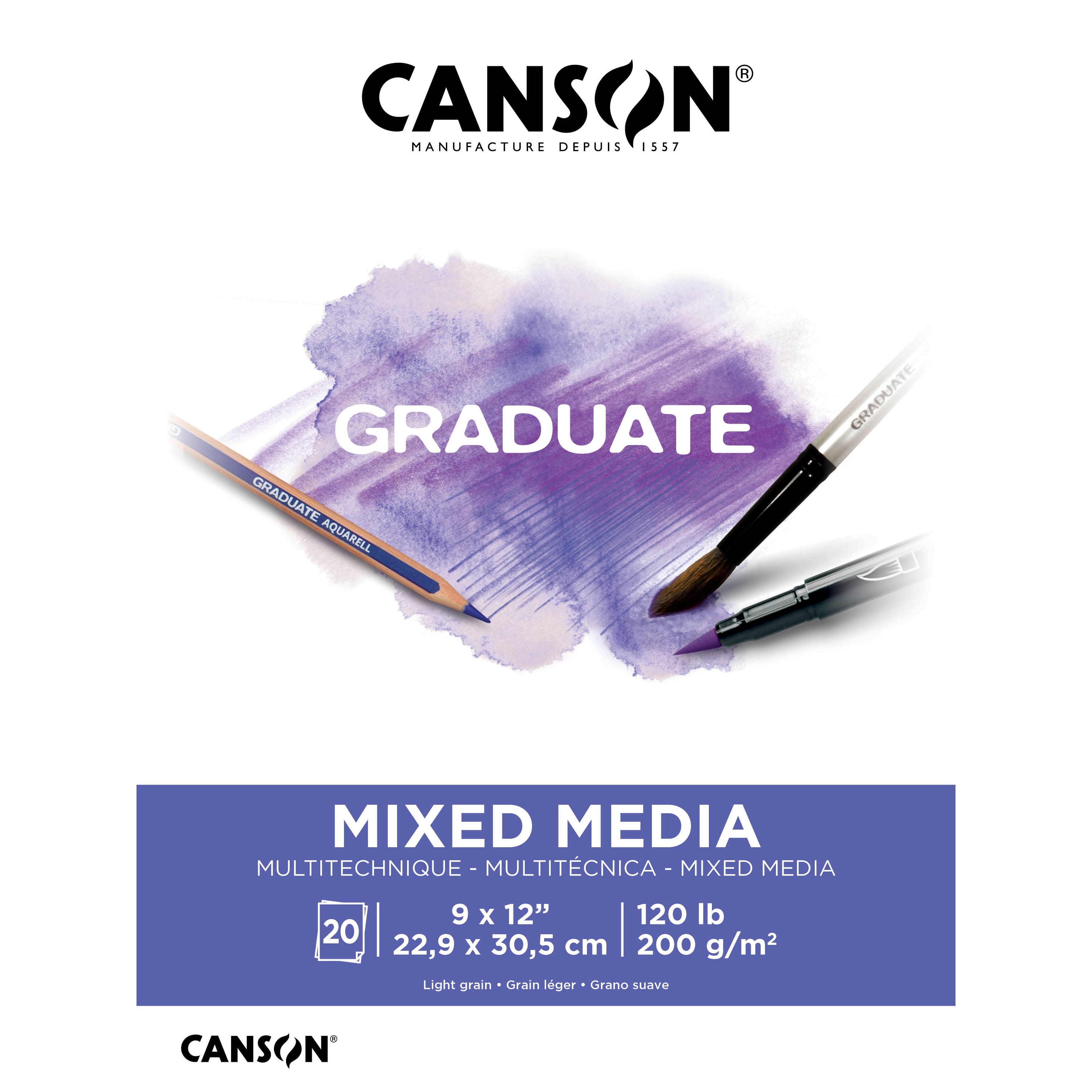 Canson® Graduate Foldover Mixed Media Pad, 9" x 12"