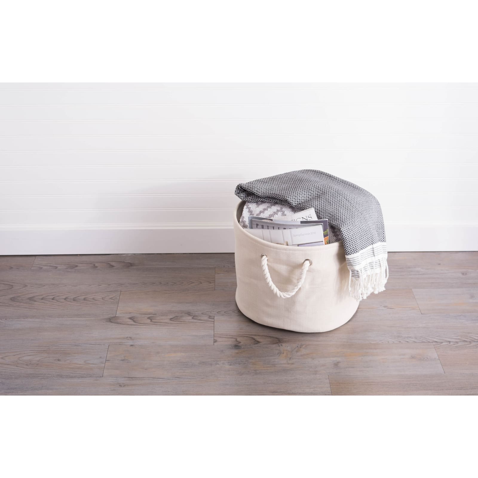 DII® Large Round Variegated Polyester Bin