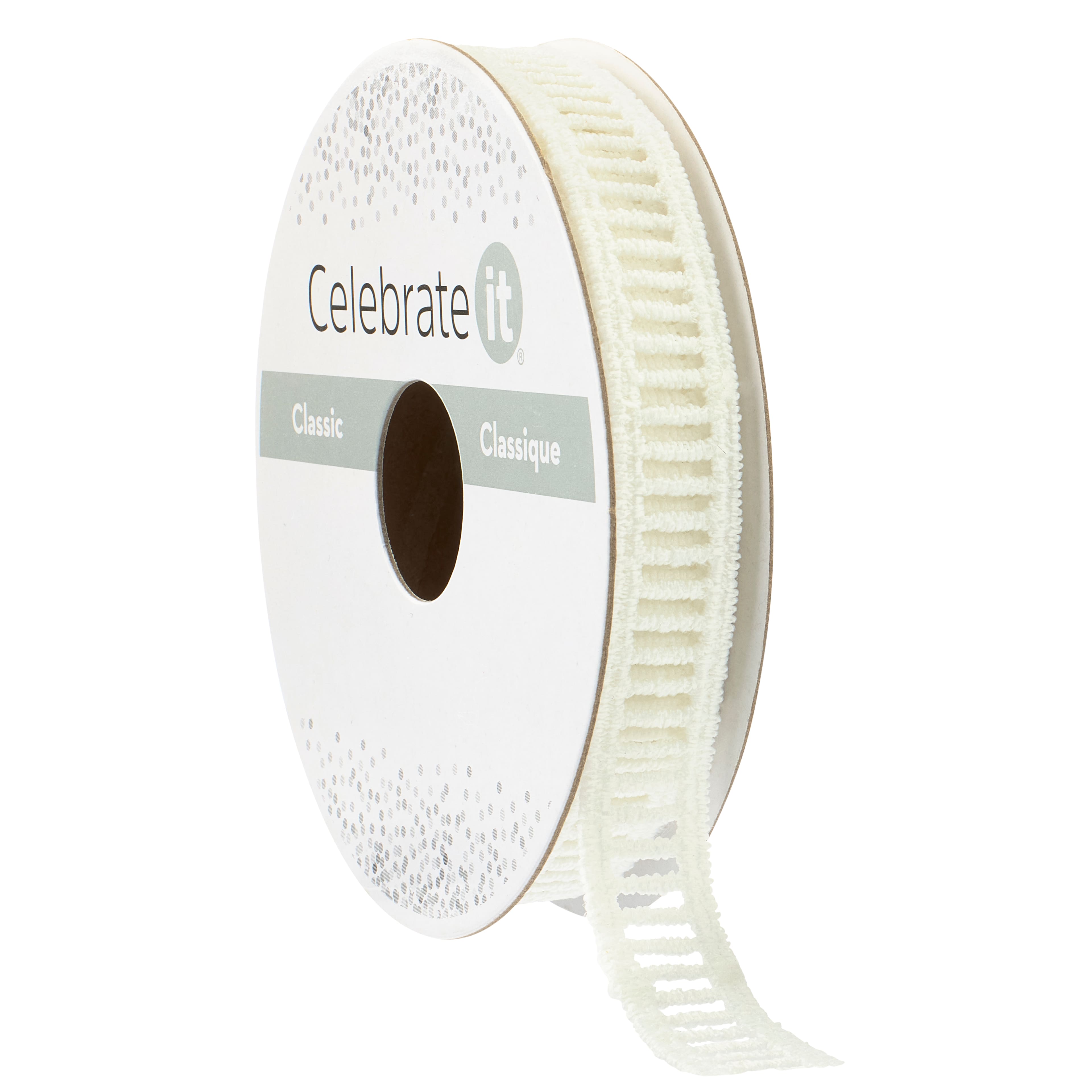 12mm x 3yd. White Trim Ribbon by Celebrate It&#x2122; Classic