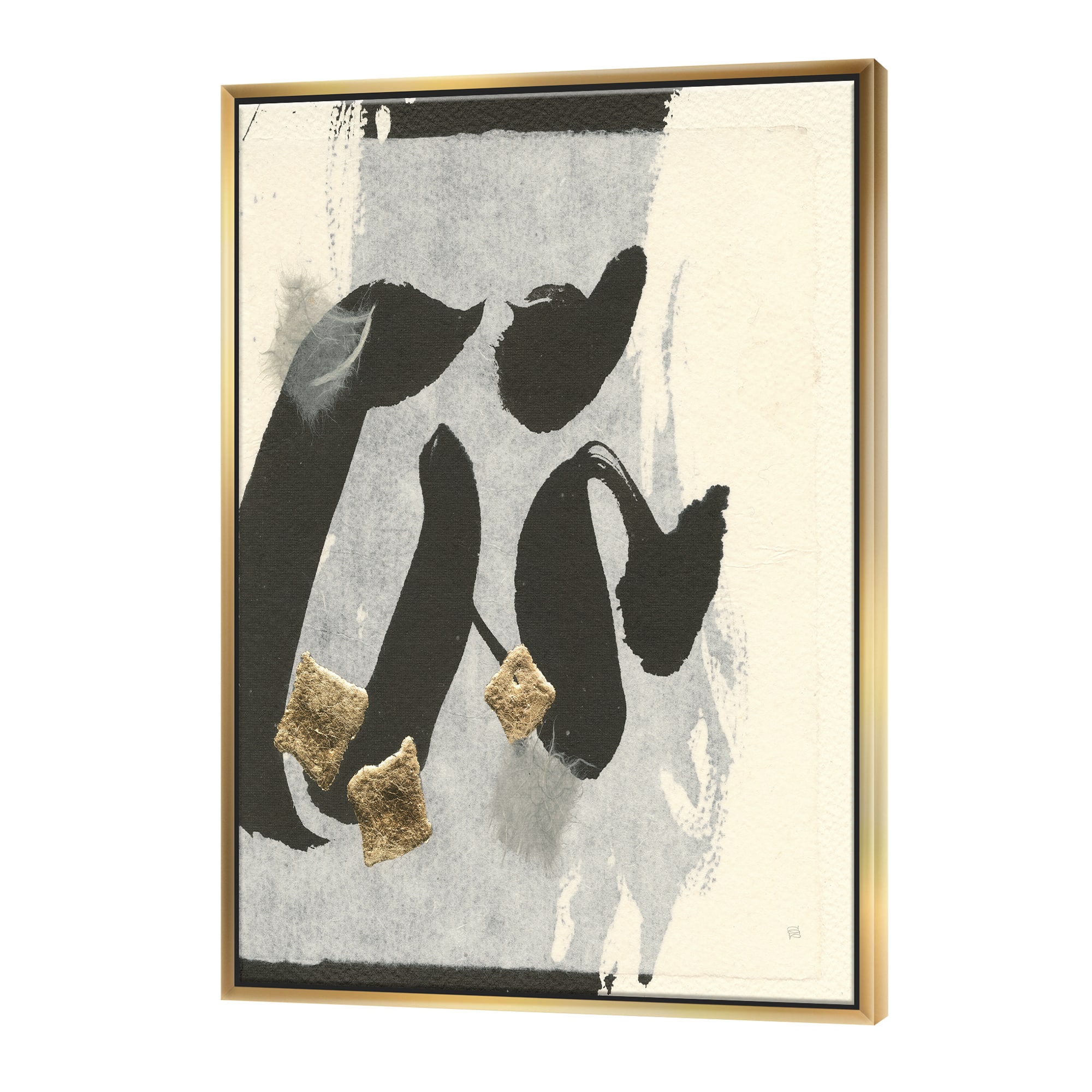Designart - Glam Collage I - Modern & Contemporary Canvas in Gold Frame