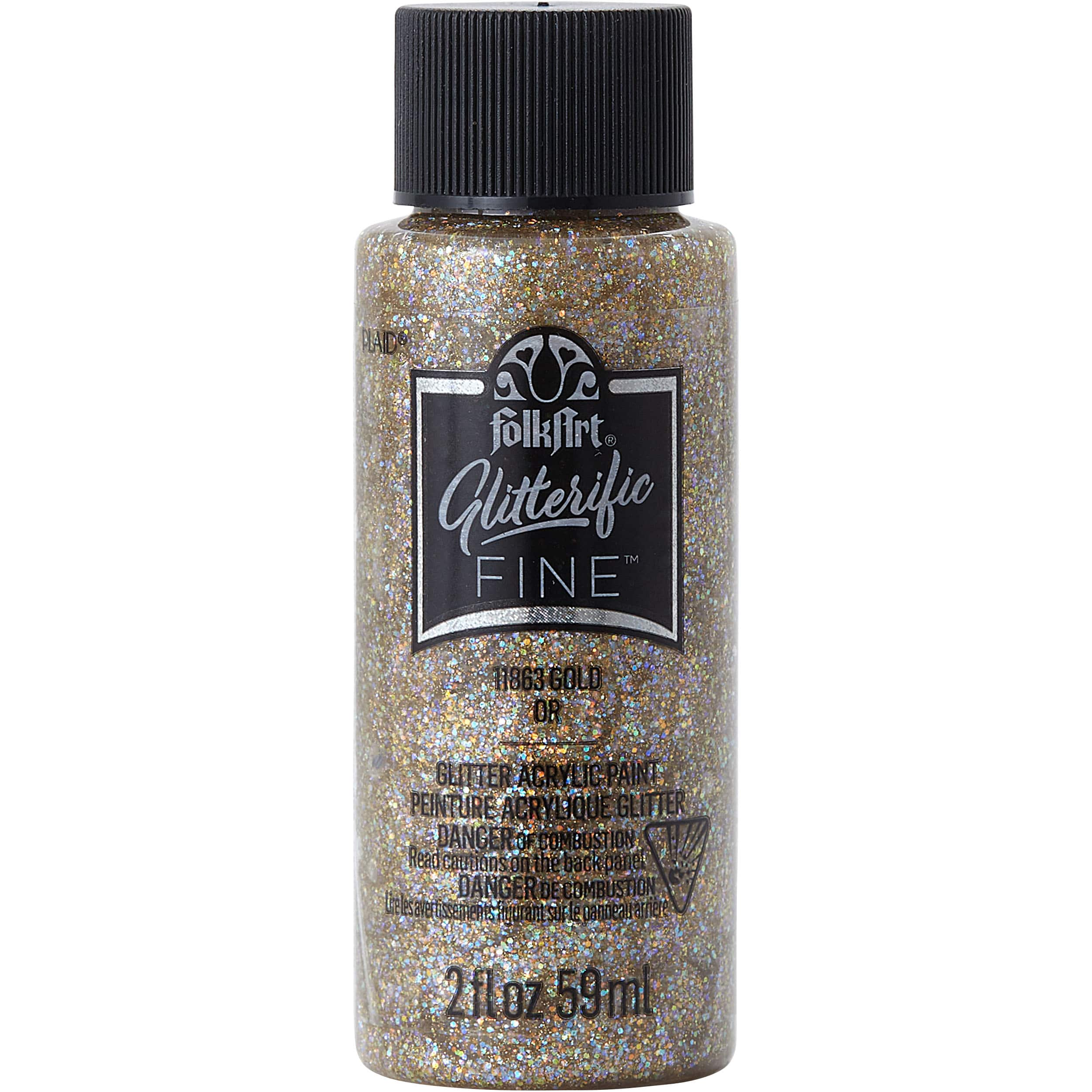 12 Pack: FolkArt&#xAE; Glitterific Fine&#x2122; Glitter Acrylic Paint