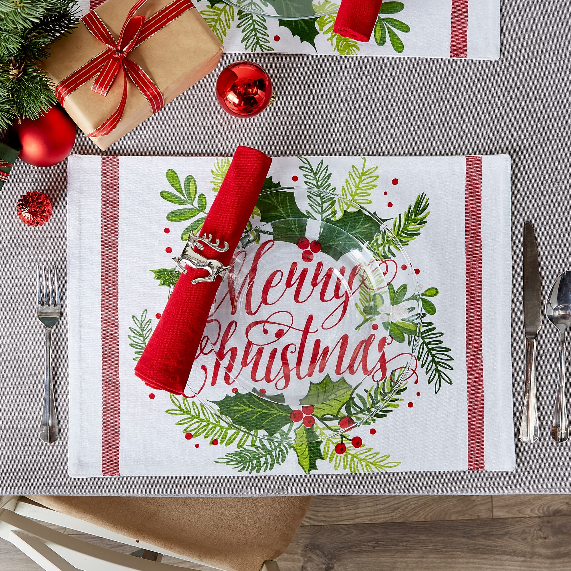 DII® Merry Christmas Print Placemats, 6ct.