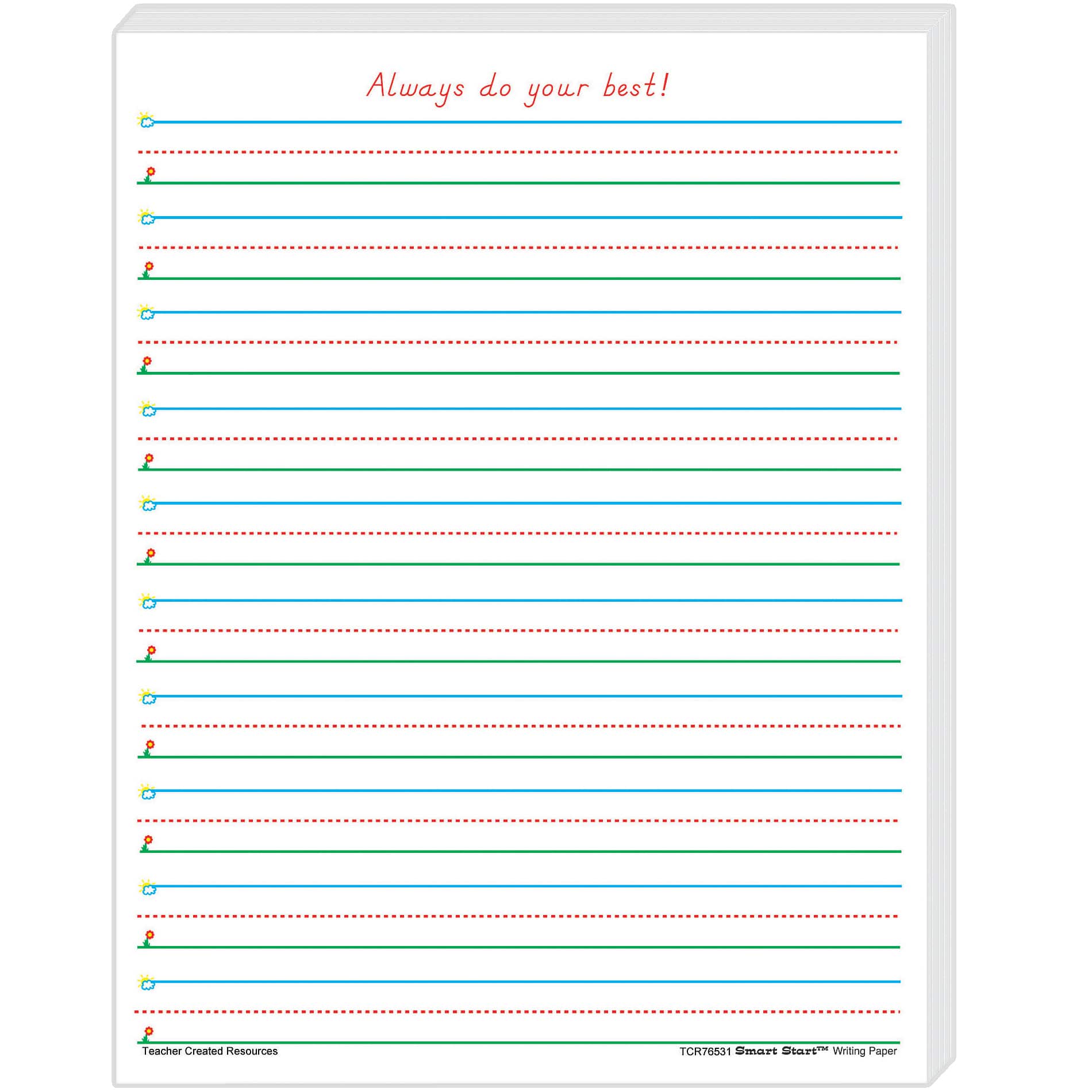 Teacher Created Resources&#xAE; Smart Start 1-2 Writing Paper, 2 Packs of 100